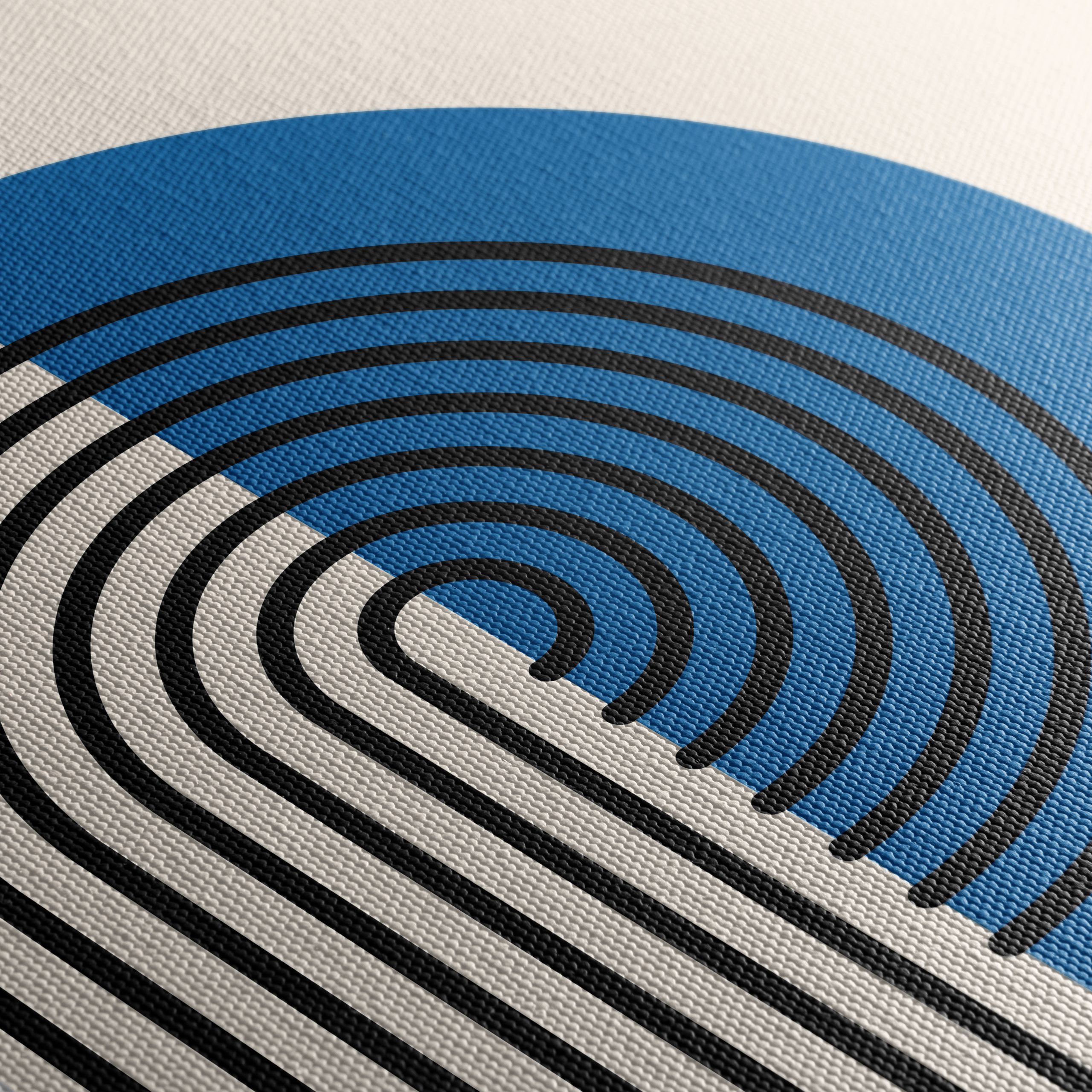 Modern Geometric Abstract Artwork with Blue and Black - Image 5