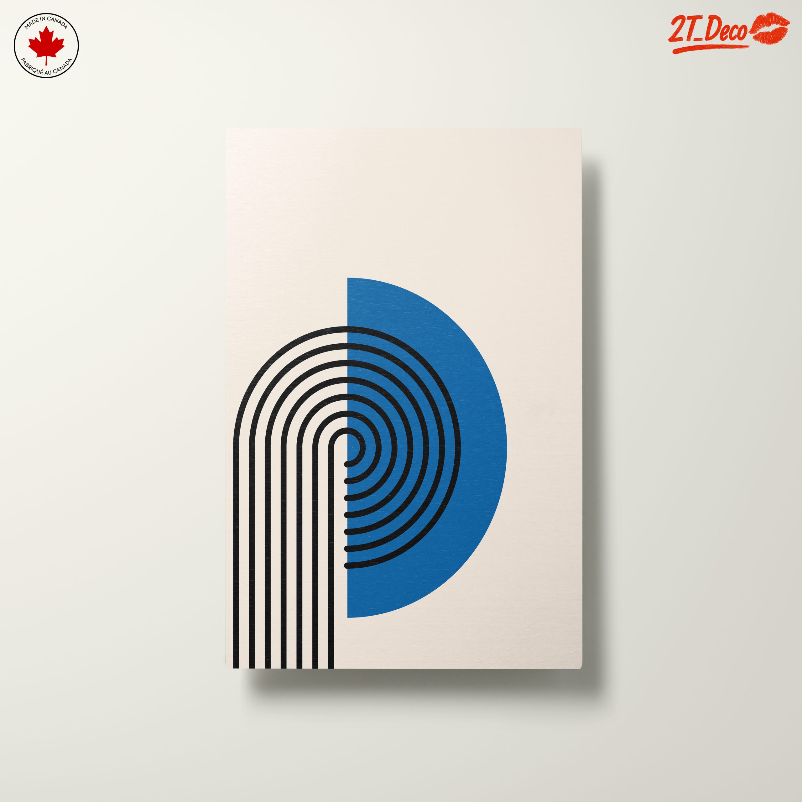 Modern Geometric Abstract Artwork with Blue and Black - Image 10