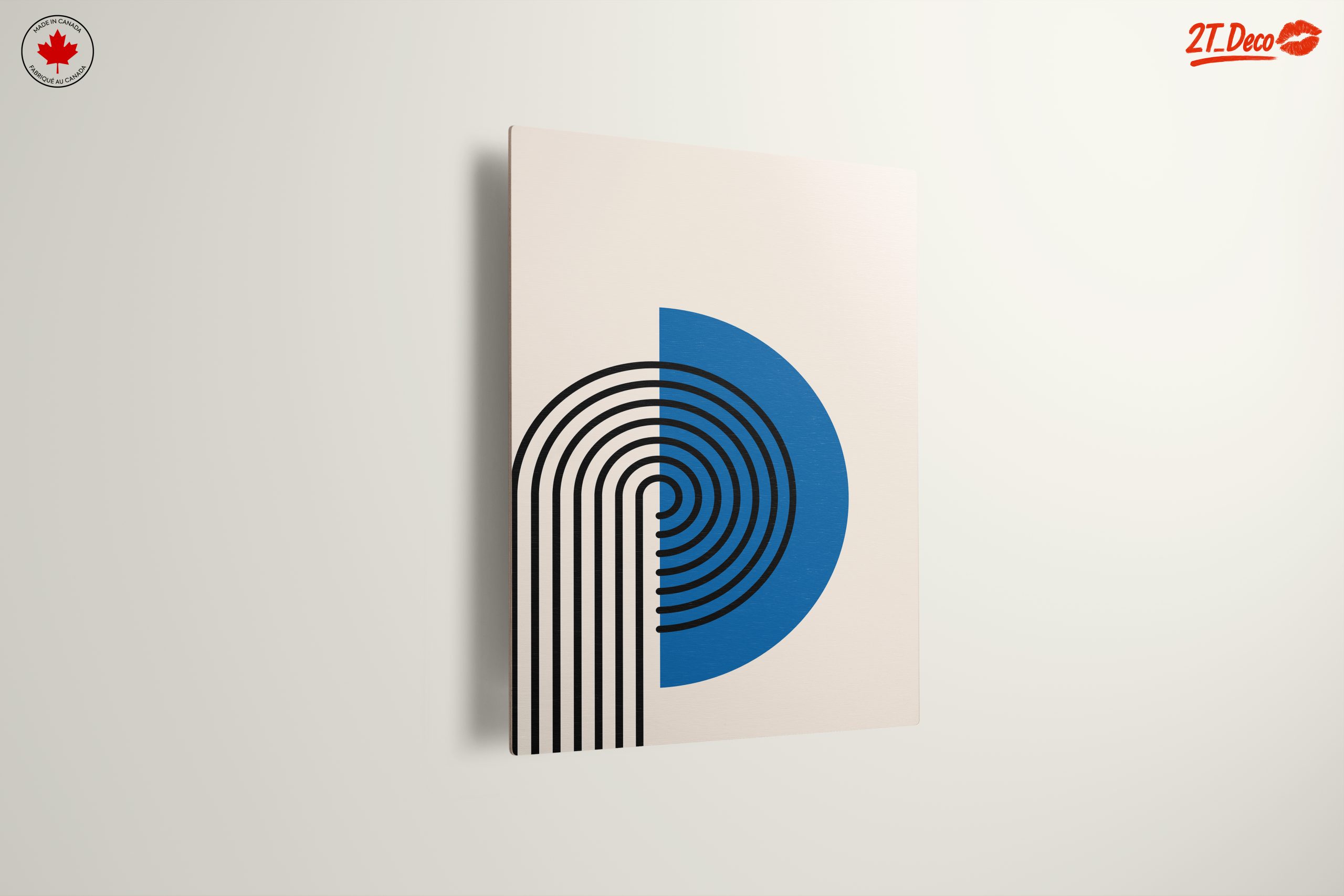 Modern Geometric Abstract Artwork with Blue and Black - Image 13