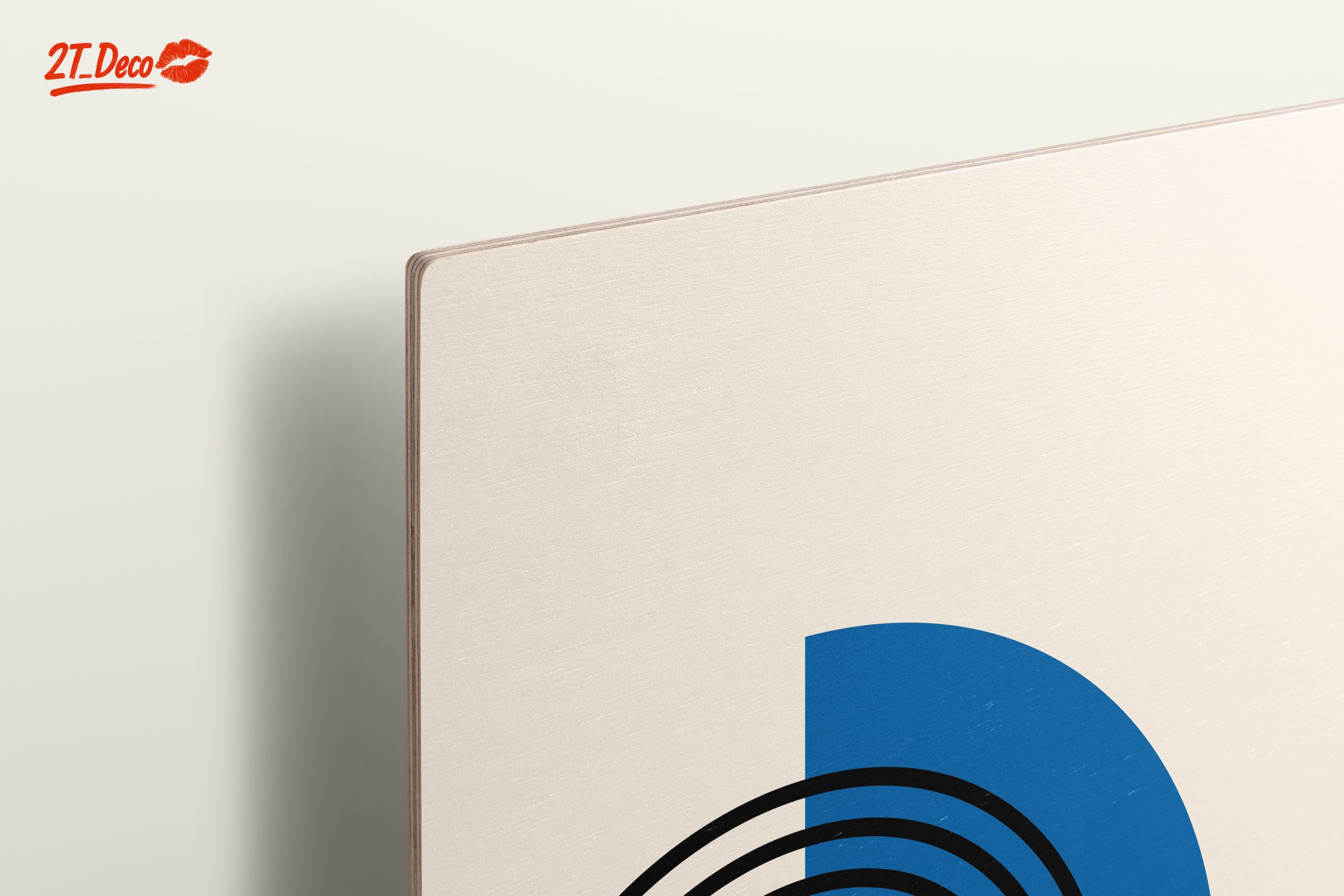 Modern Geometric Abstract Artwork with Blue and Black - Image 15