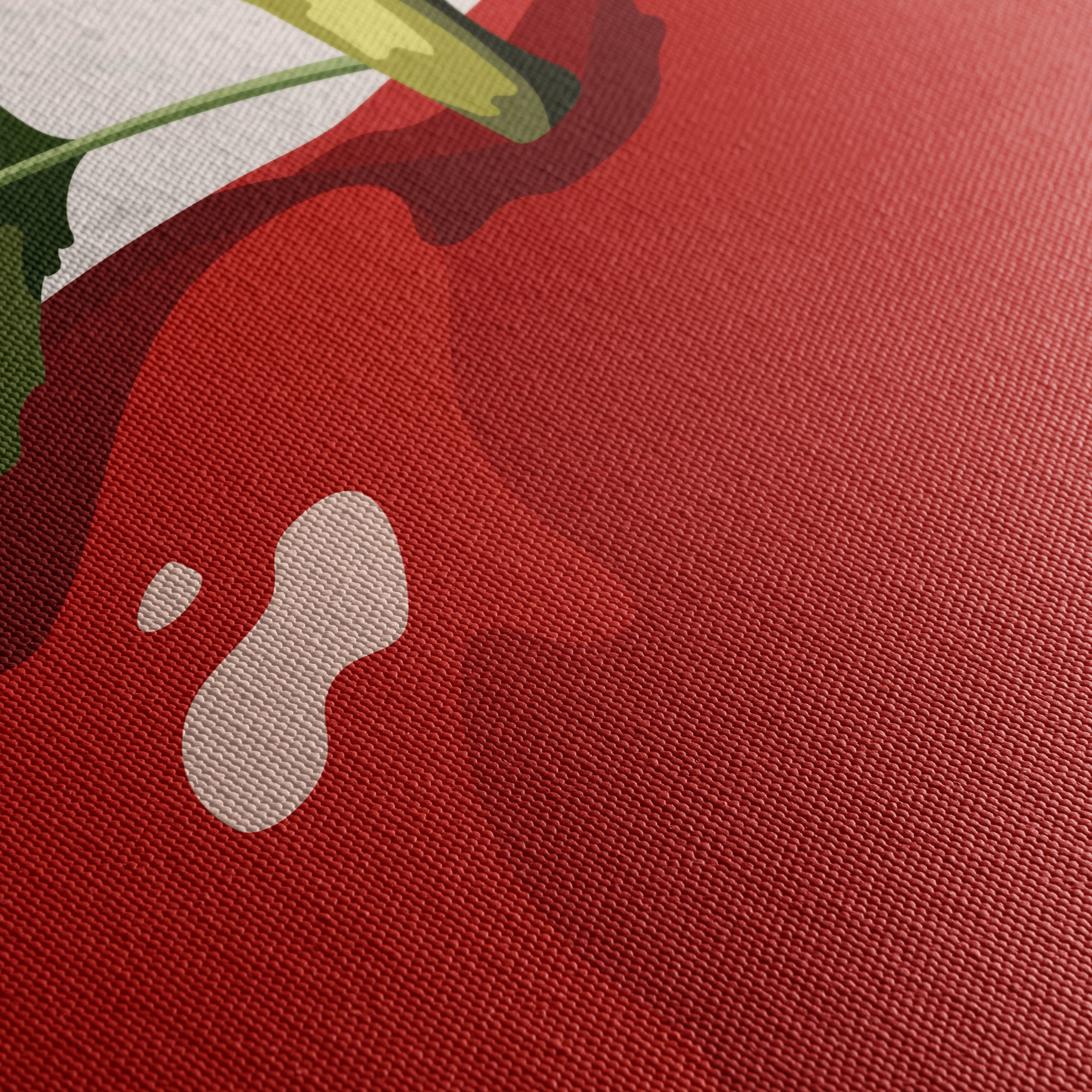 Stylized Red Apple with Leaf - Image 5