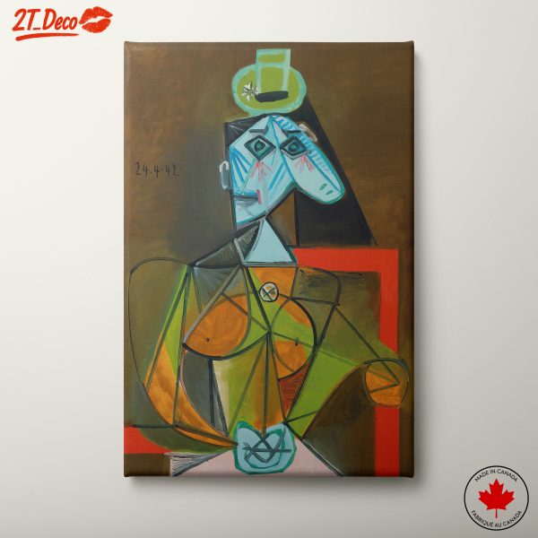Abstract Female Portrait in Bold Colors