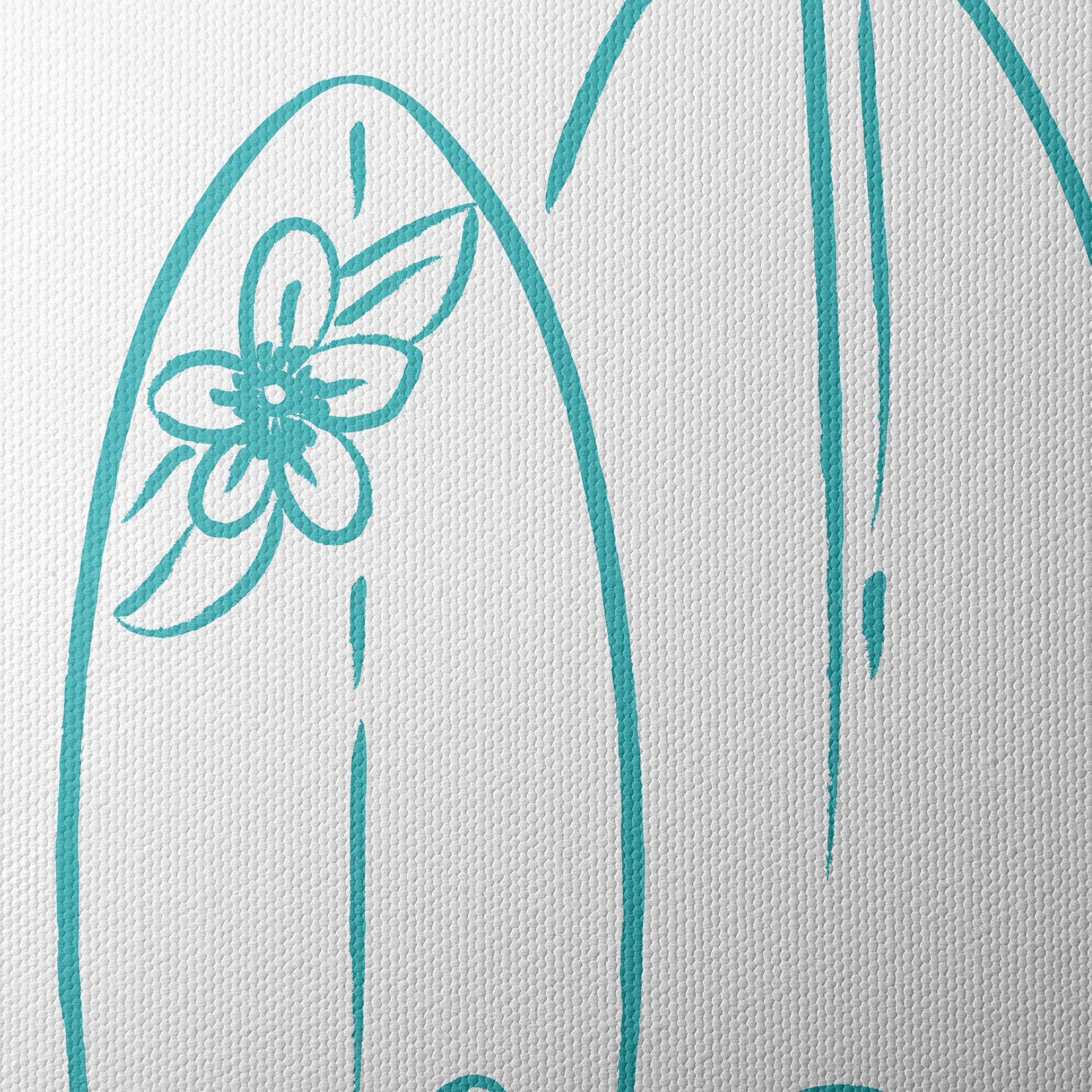 Surfboard Design with Floral Elements - Image 4