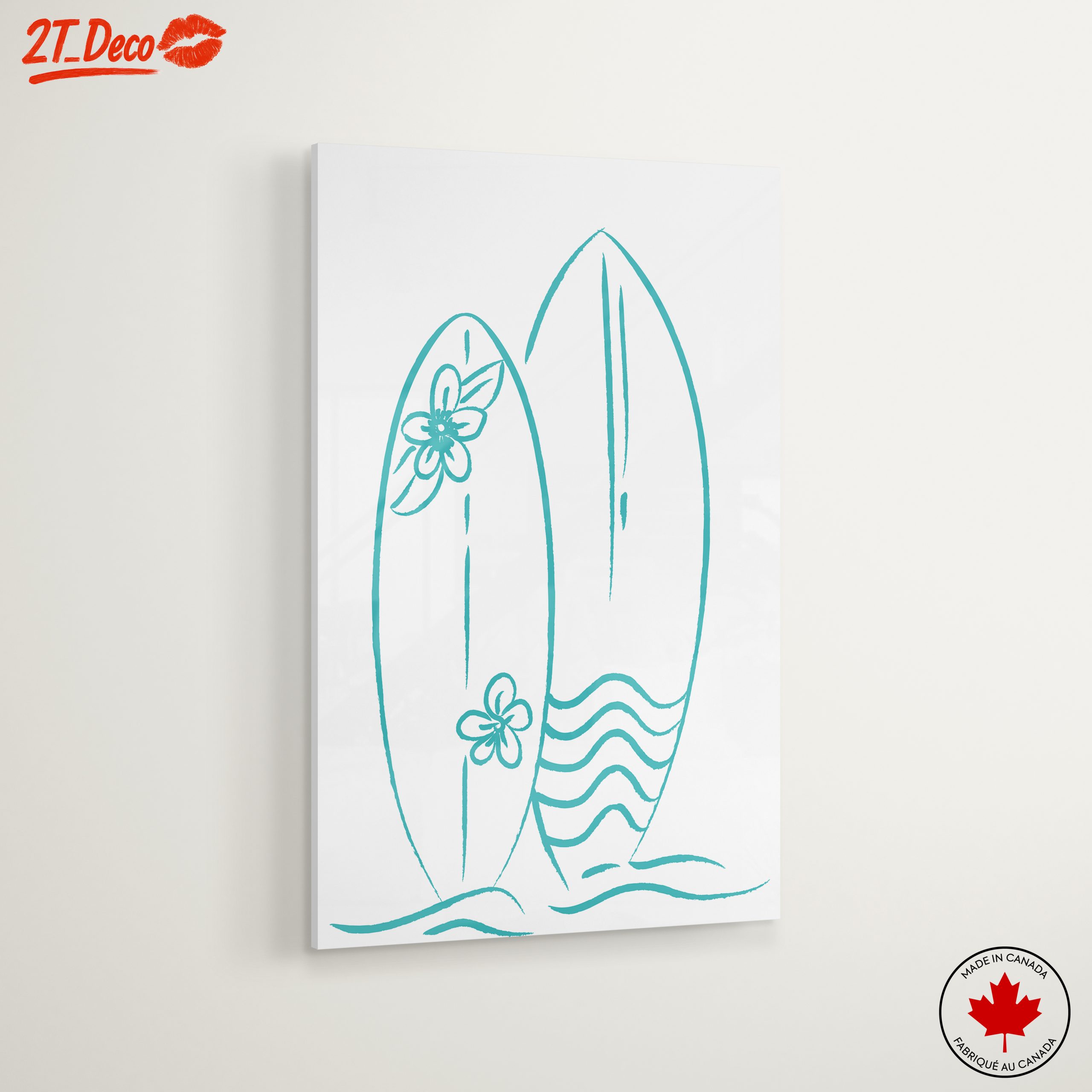 Surfboard Design with Floral Elements - Image 6