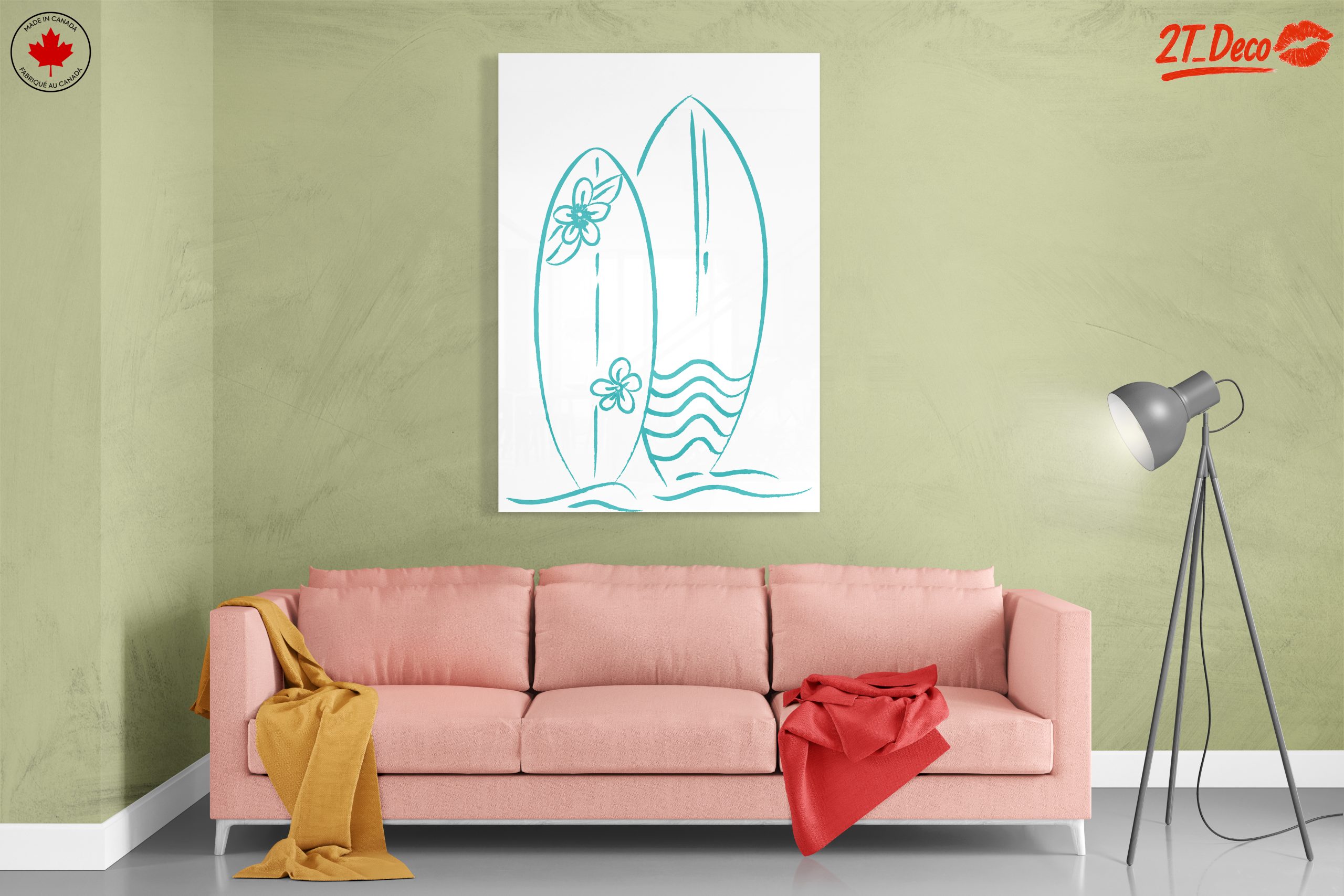 Surfboard Design with Floral Elements - Image 7