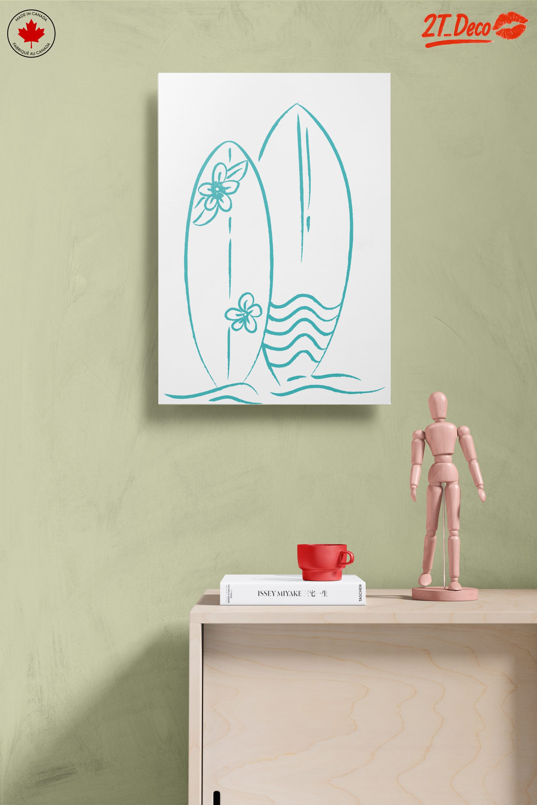 Surfboard Design with Floral Elements - Image 14