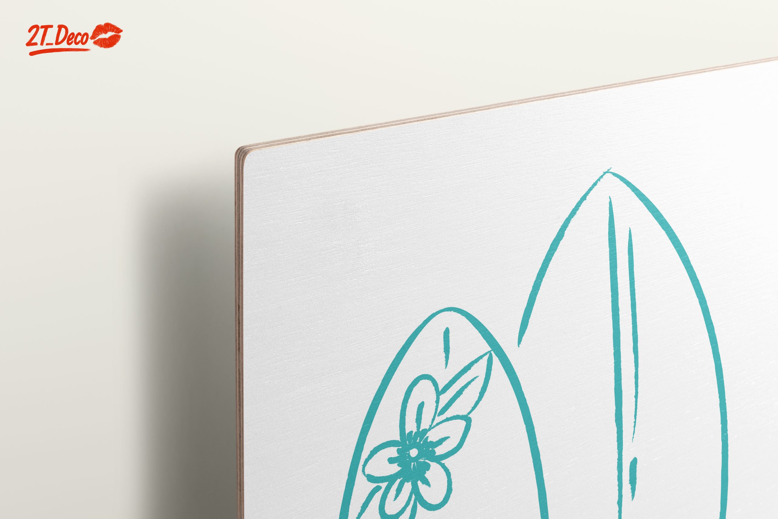 Surfboard Design with Floral Elements - Image 15