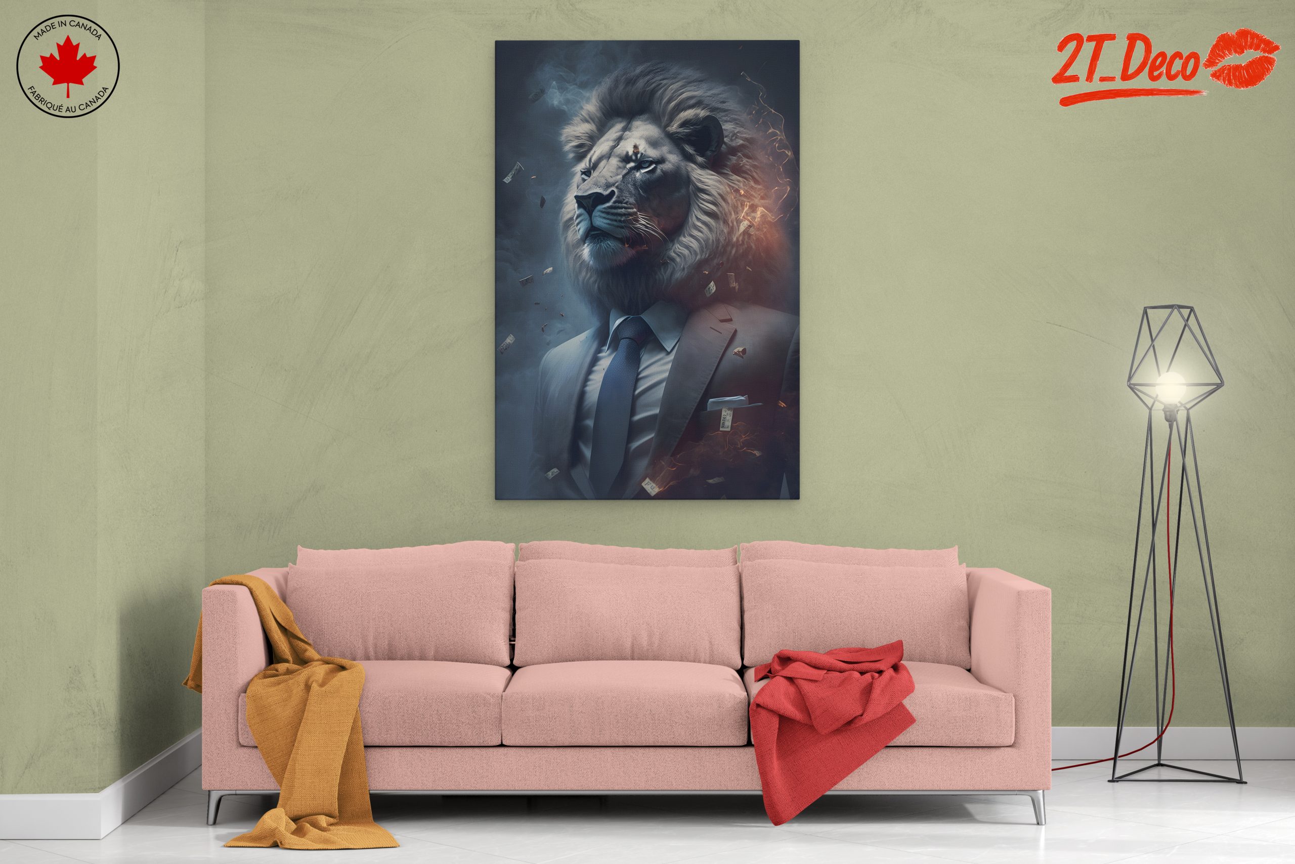 Majestic Lion in a Suit with Money 2 - Image 2