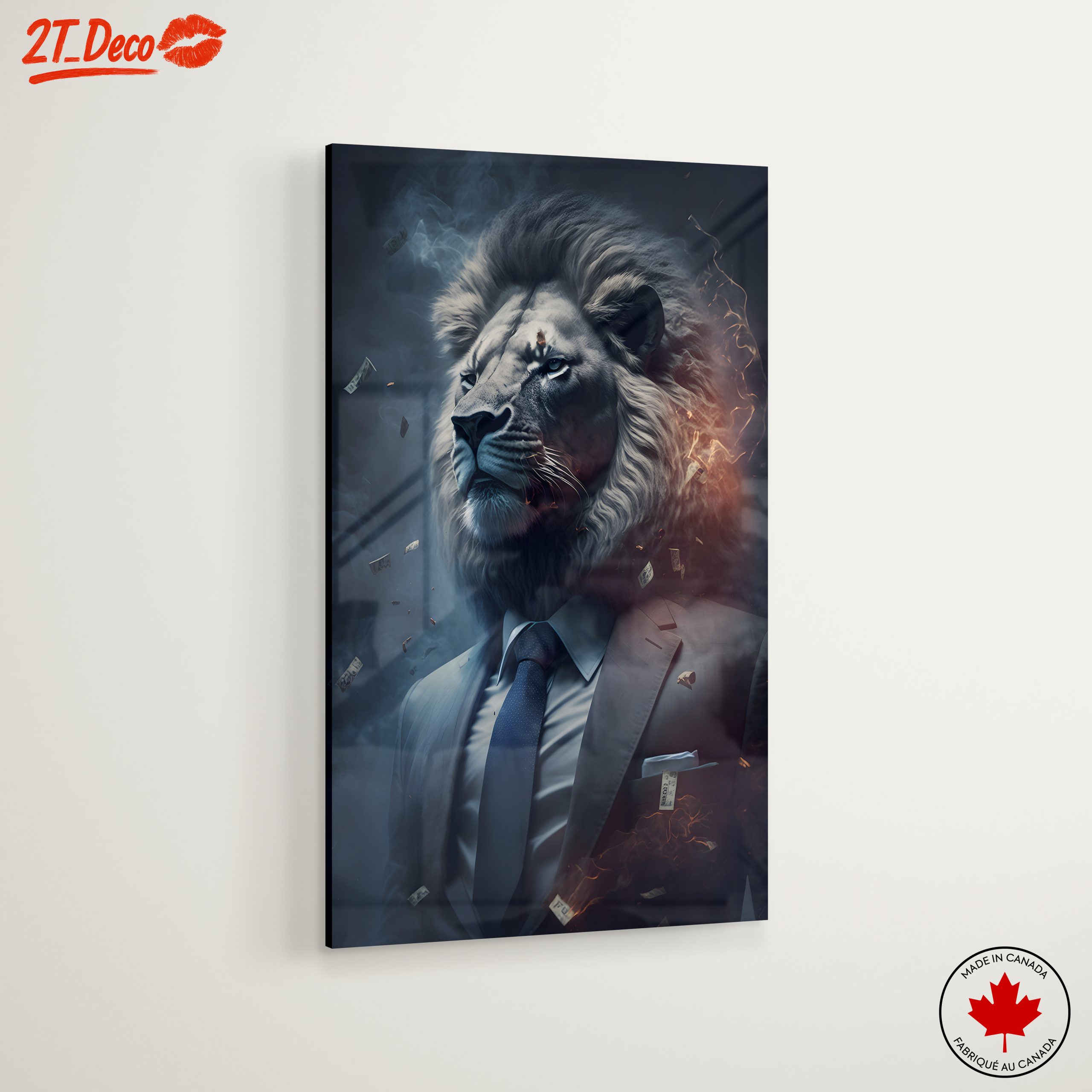 Majestic Lion in a Suit with Money 2 - Image 6