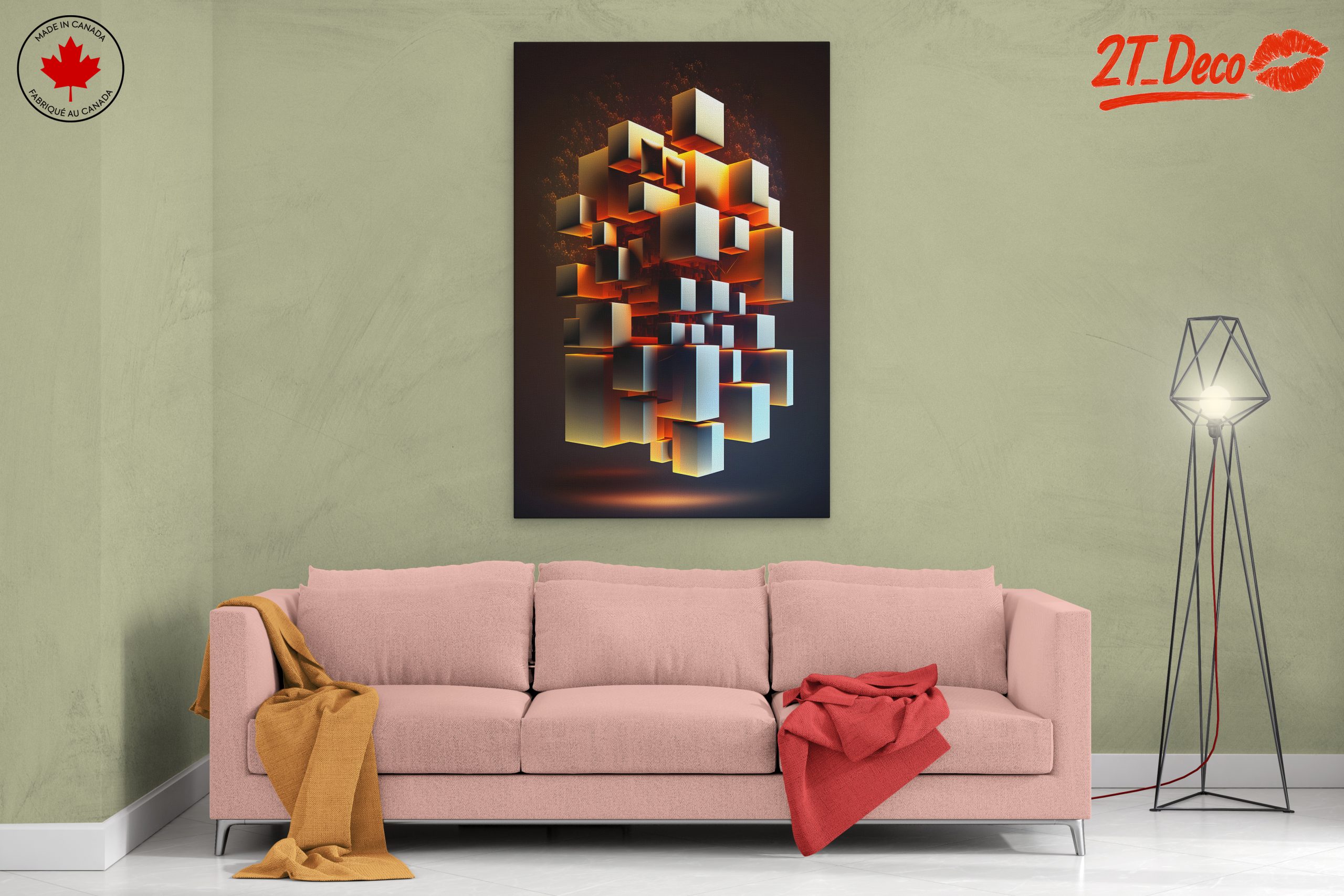 Vibrant Dynamic Abstract Composition Artwork - Image 2