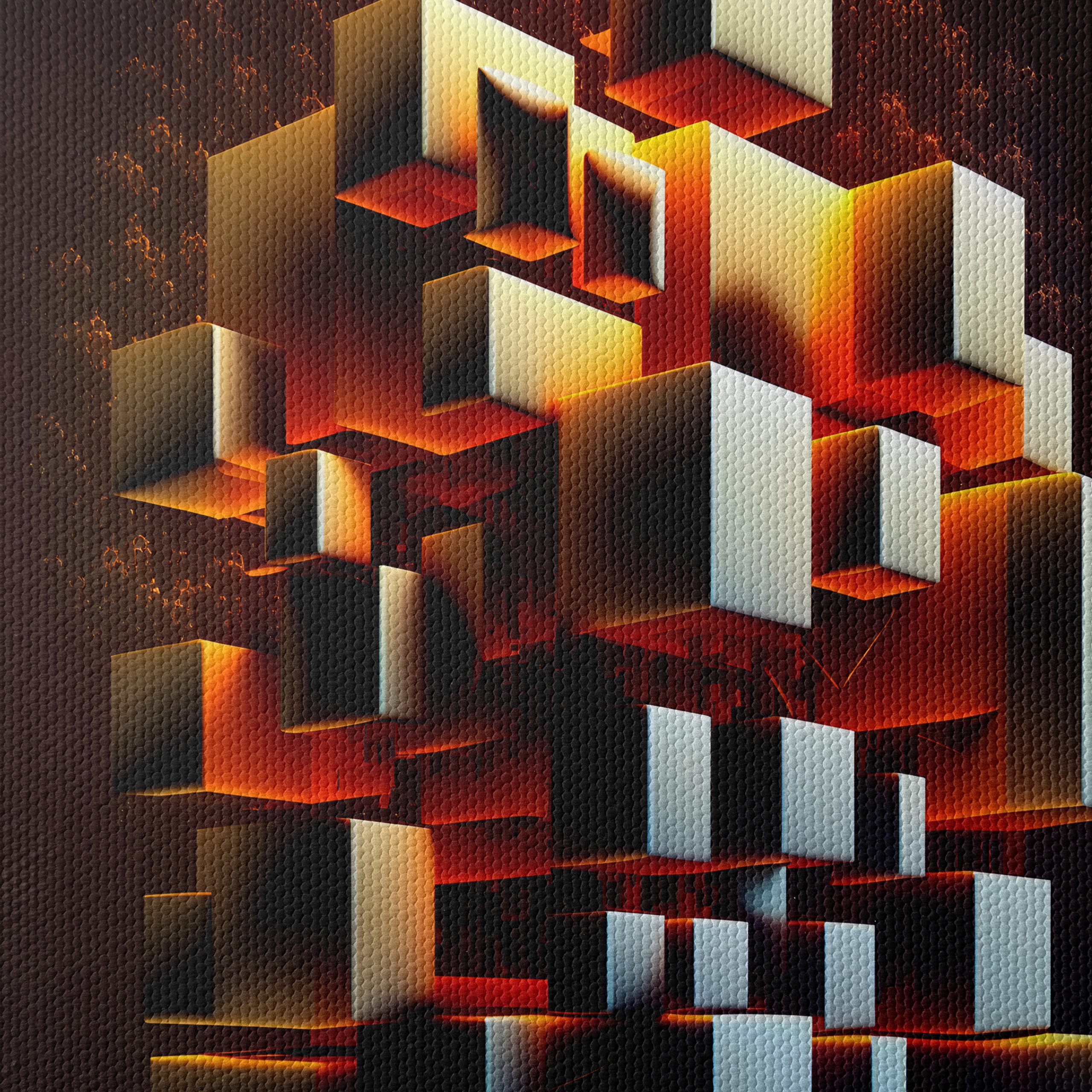 Vibrant Dynamic Abstract Composition Artwork - Image 4