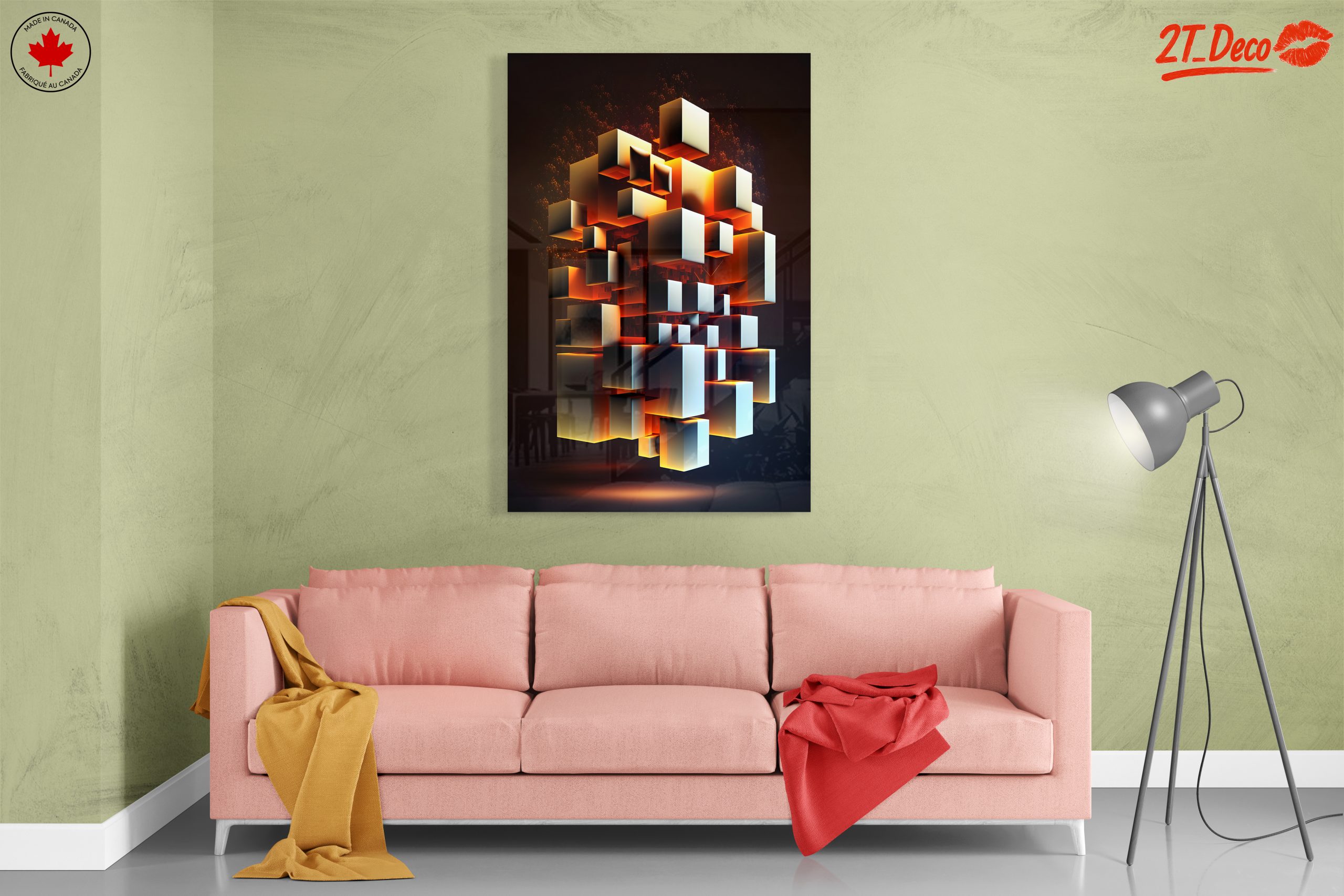 Vibrant Dynamic Abstract Composition Artwork - Image 7