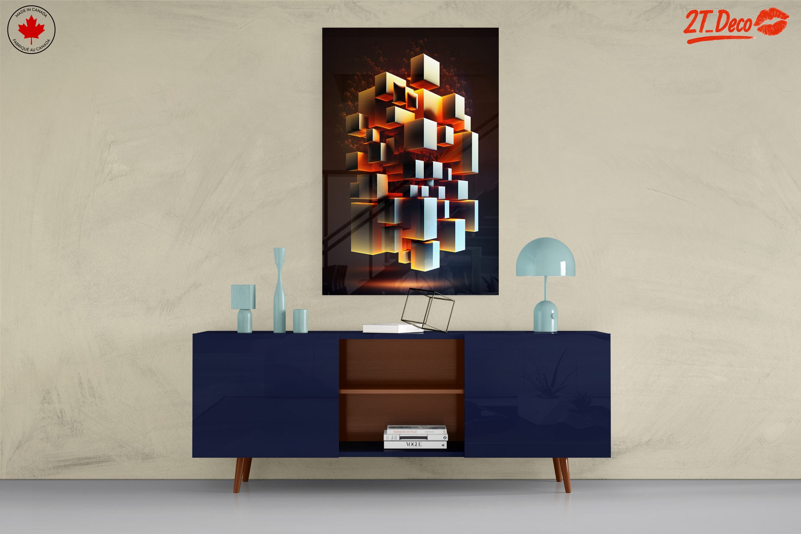 Vibrant Dynamic Abstract Composition Artwork - Image 8