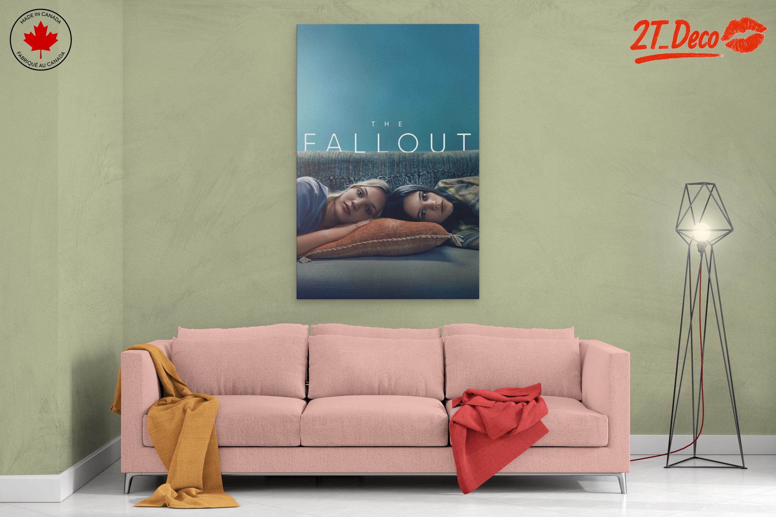Contemporary Portrait of Two Friends on a Couch - Image 2