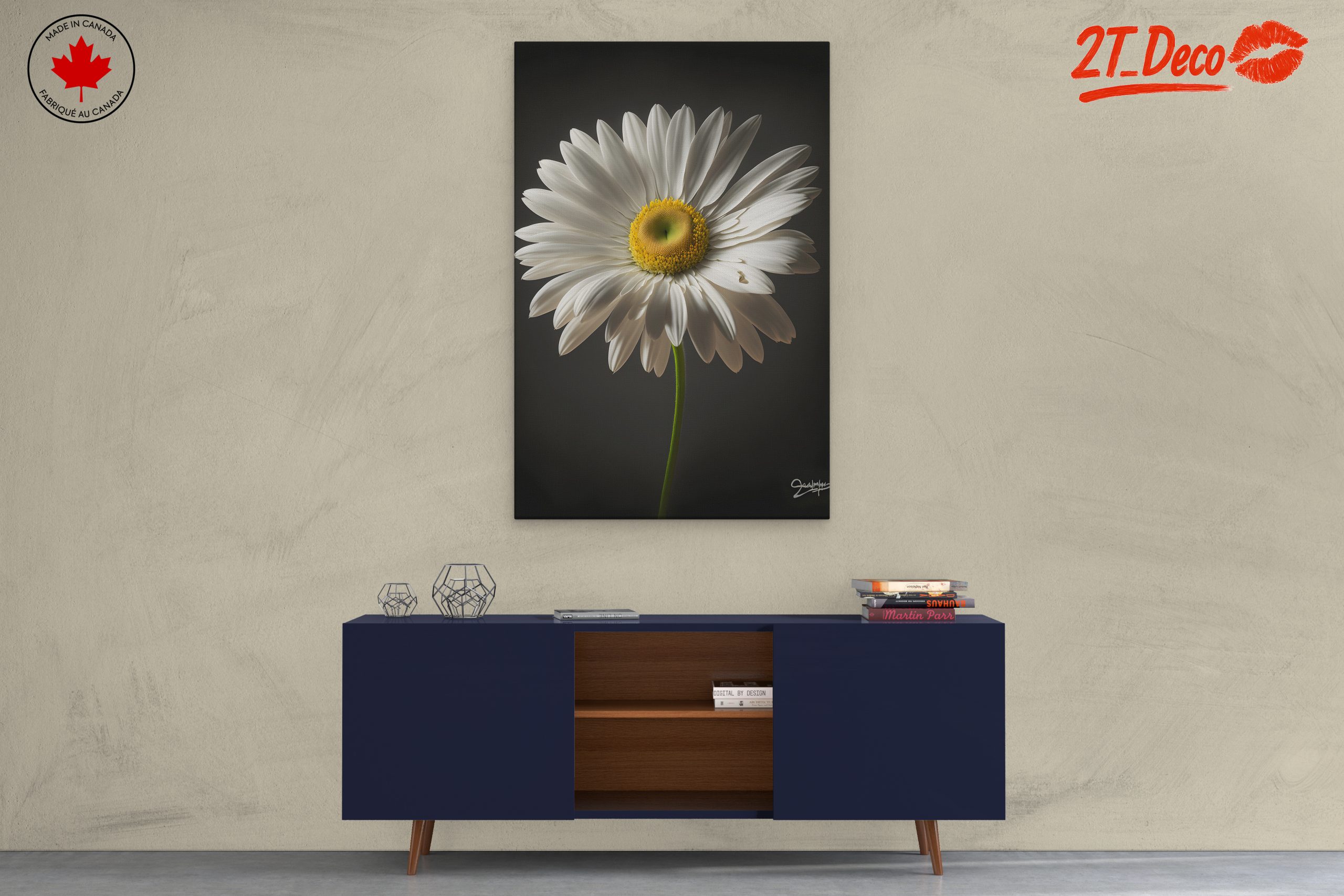Elegant Floral Portrait Featuring a White Daisy - Image 3