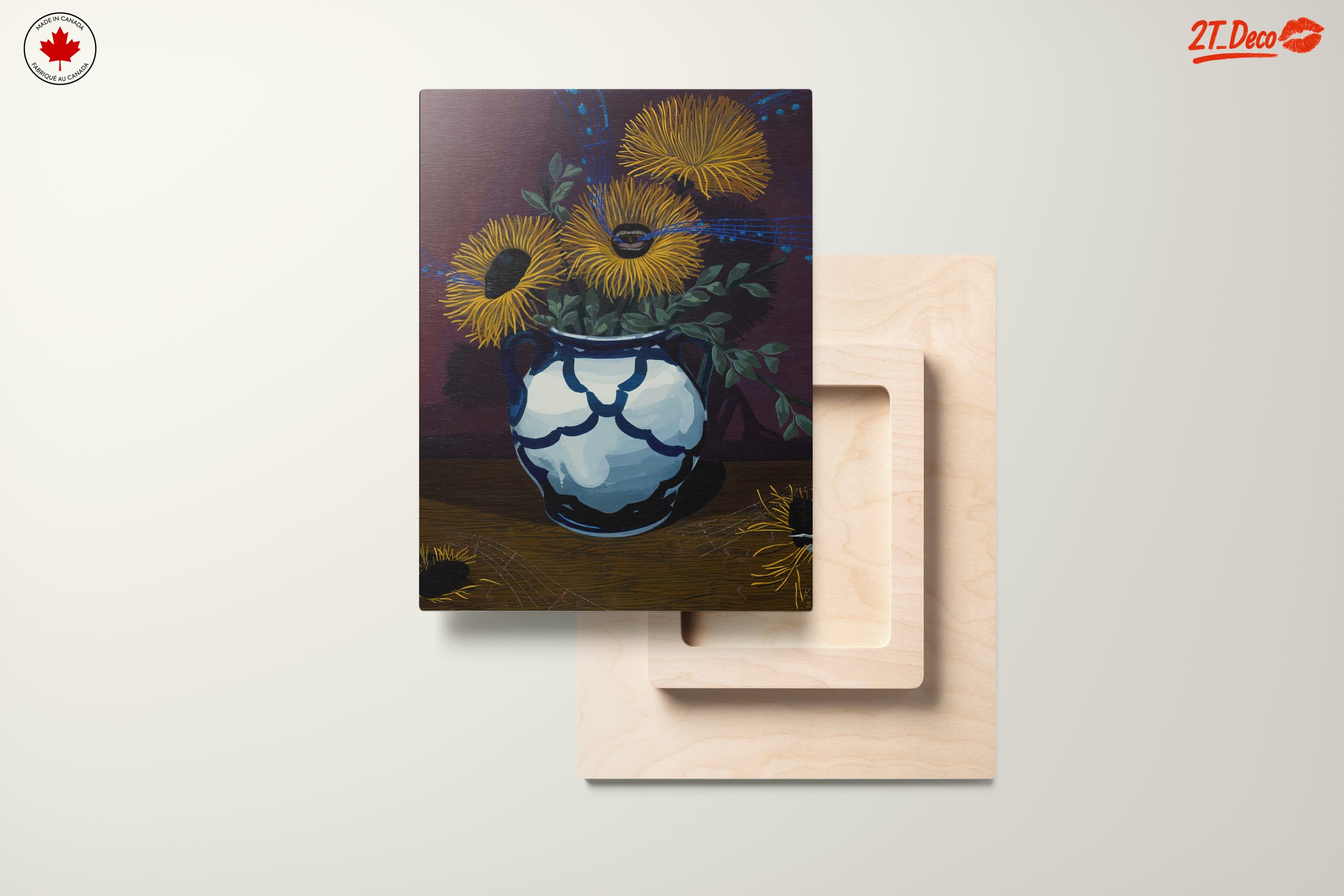 Vibrant Floral Still Life with Musical Elements - Image 11