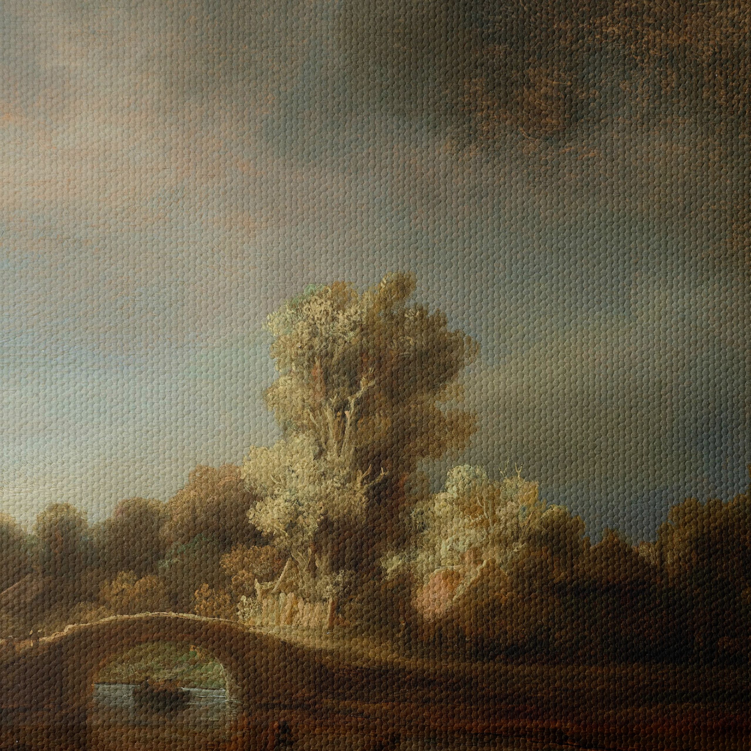 Moody Abstract Landscape with River and Trees - Image 4