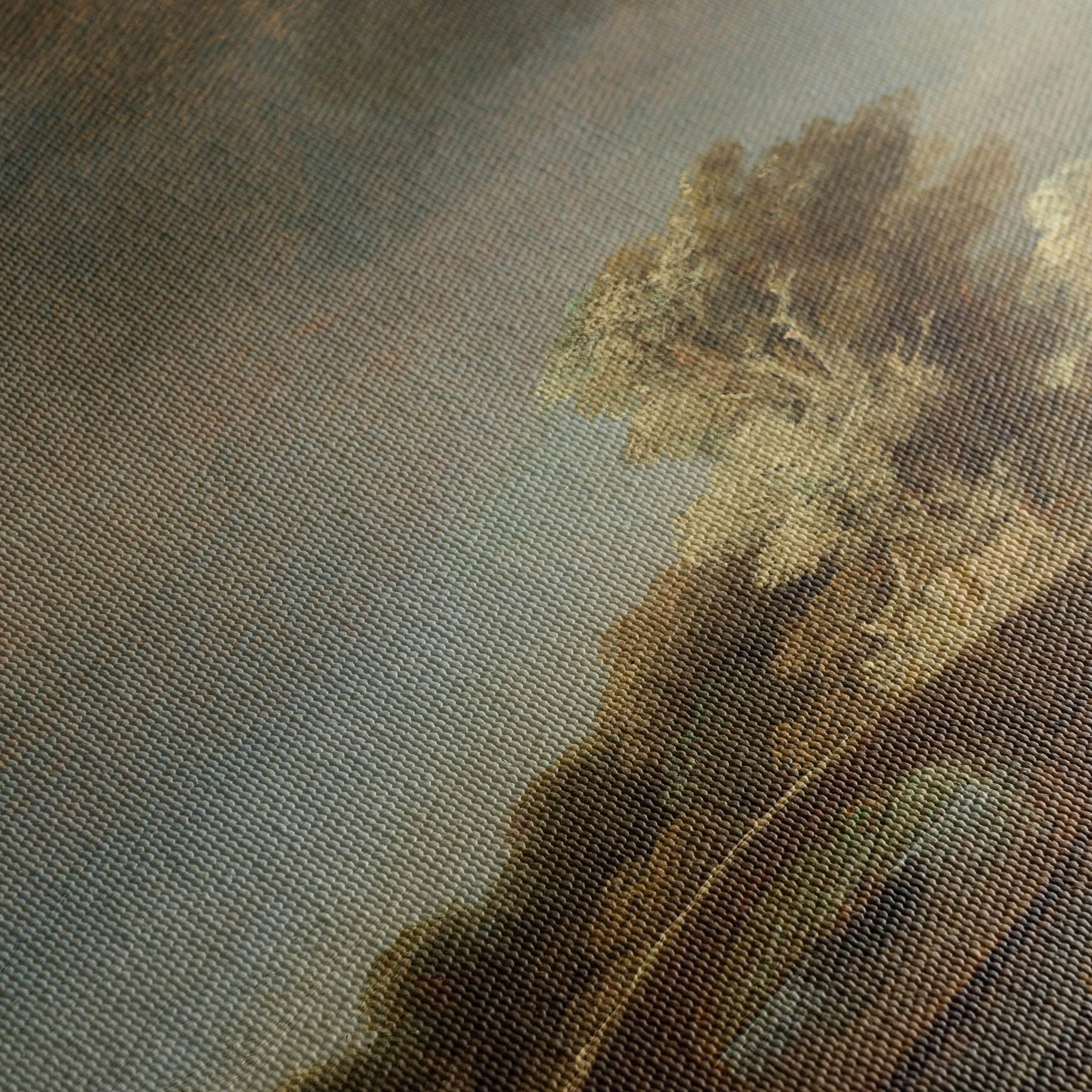 Moody Abstract Landscape with River and Trees - Image 5