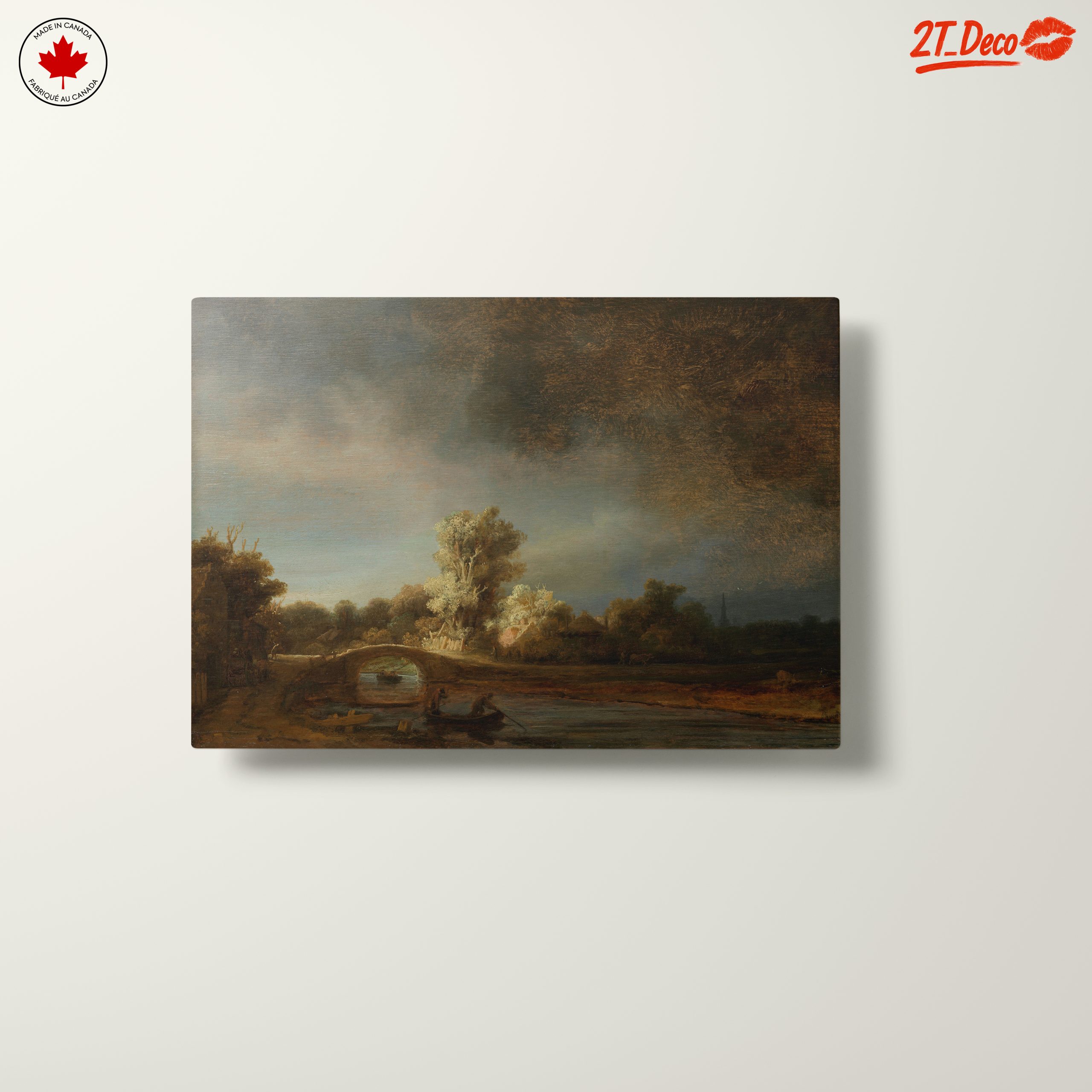 Moody Abstract Landscape with River and Trees - Image 10