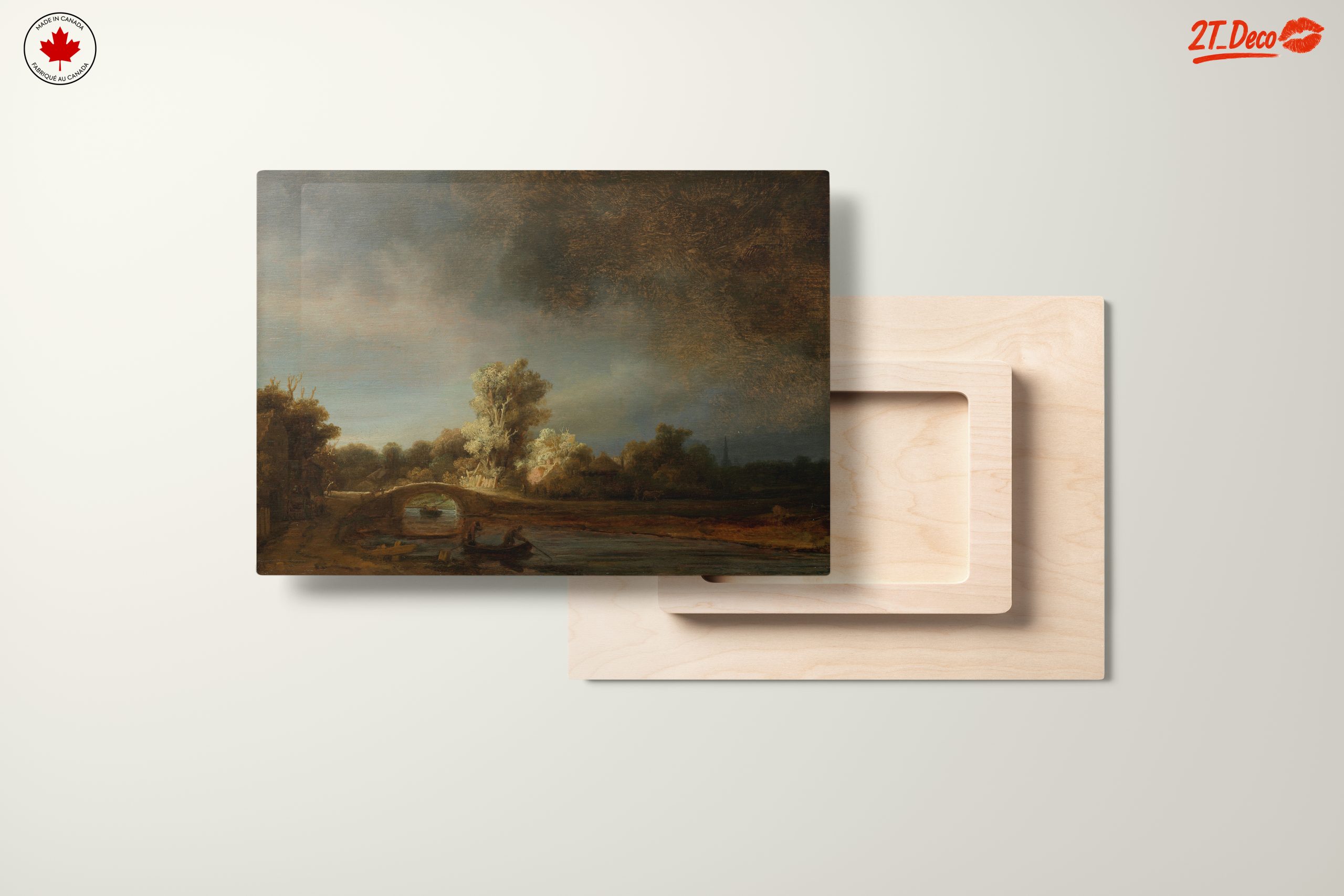 Moody Abstract Landscape with River and Trees - Image 11