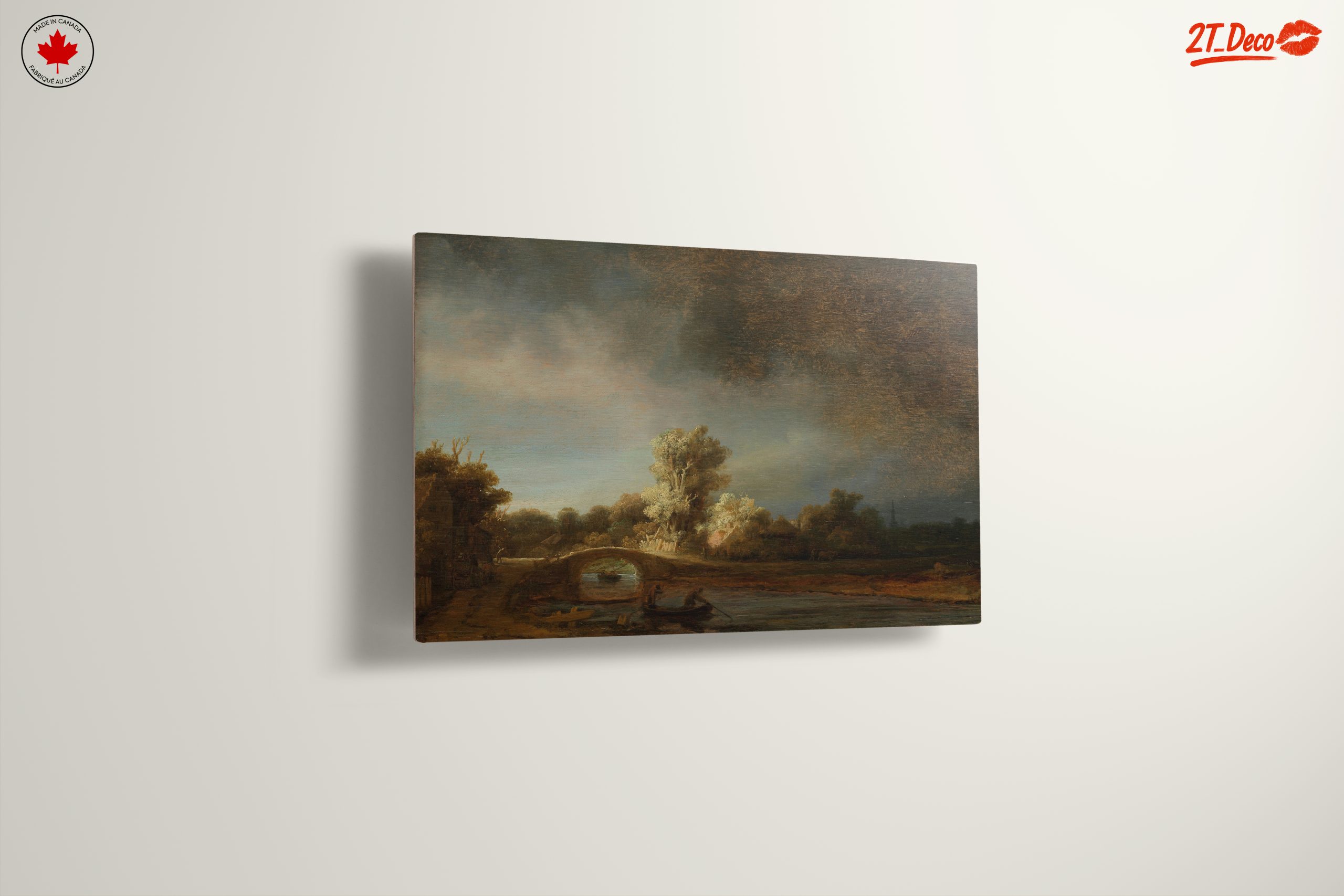 Moody Abstract Landscape with River and Trees - Image 13