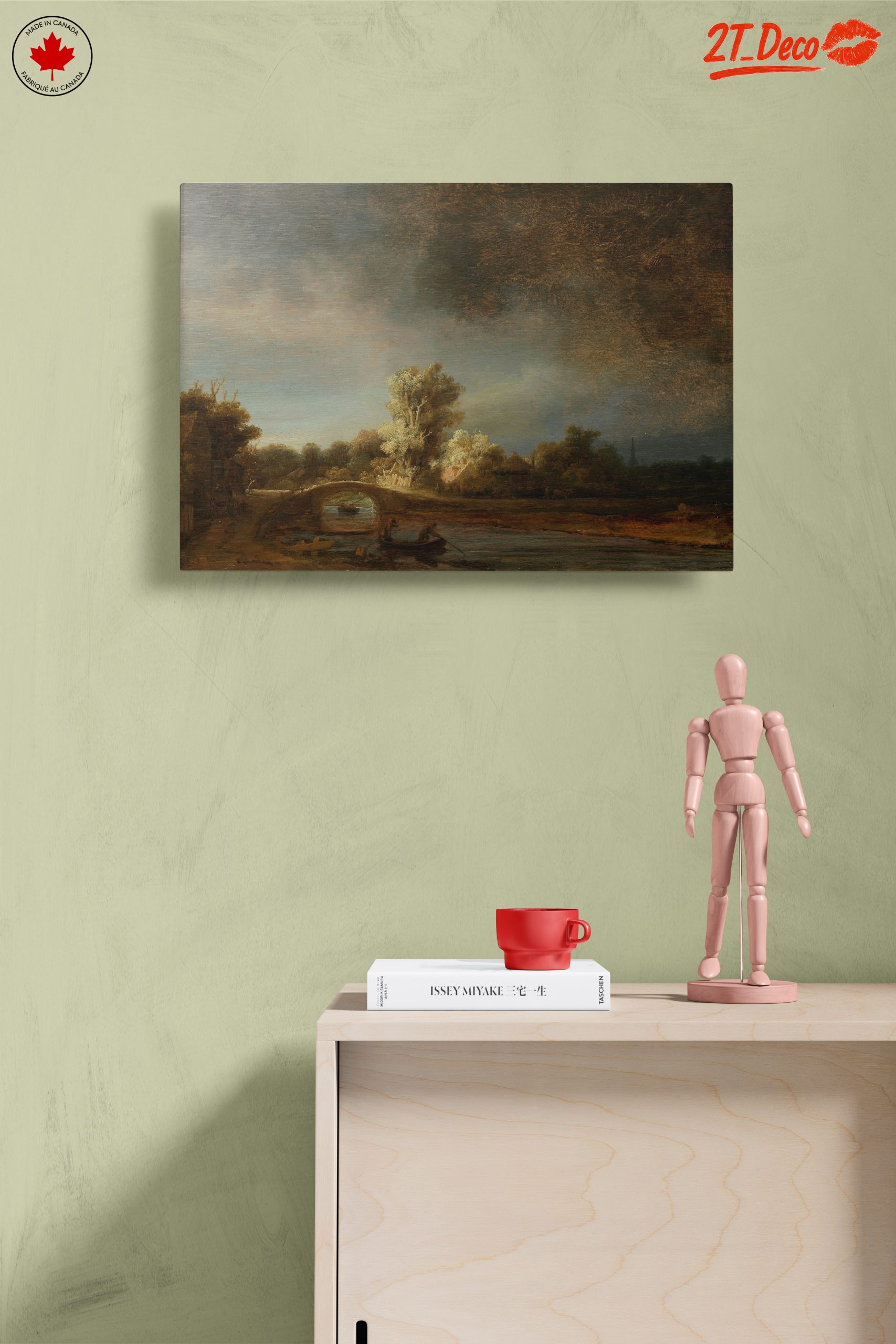 Moody Abstract Landscape with River and Trees - Image 14