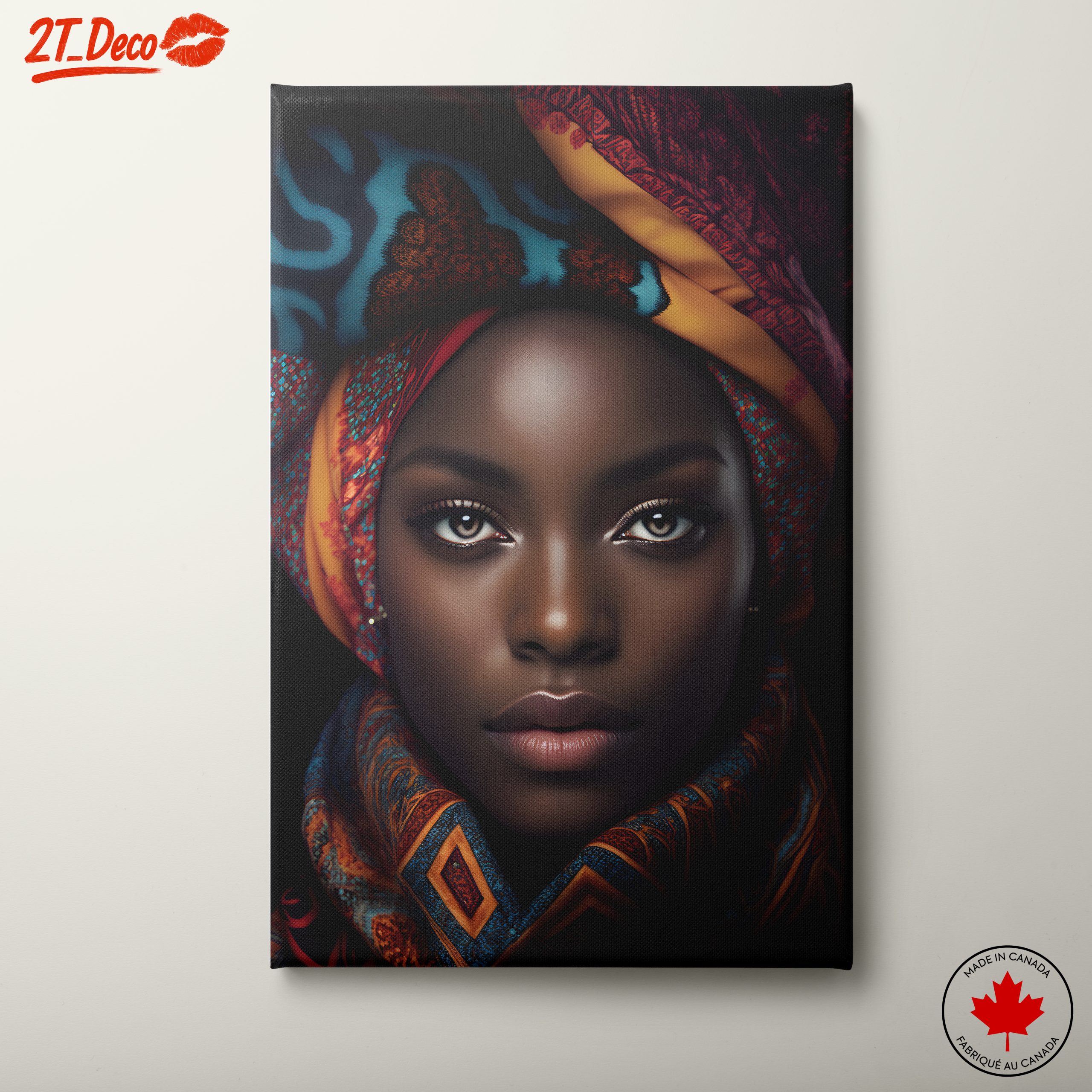 Stunning Cultural Portrait with Colorful Headwrap