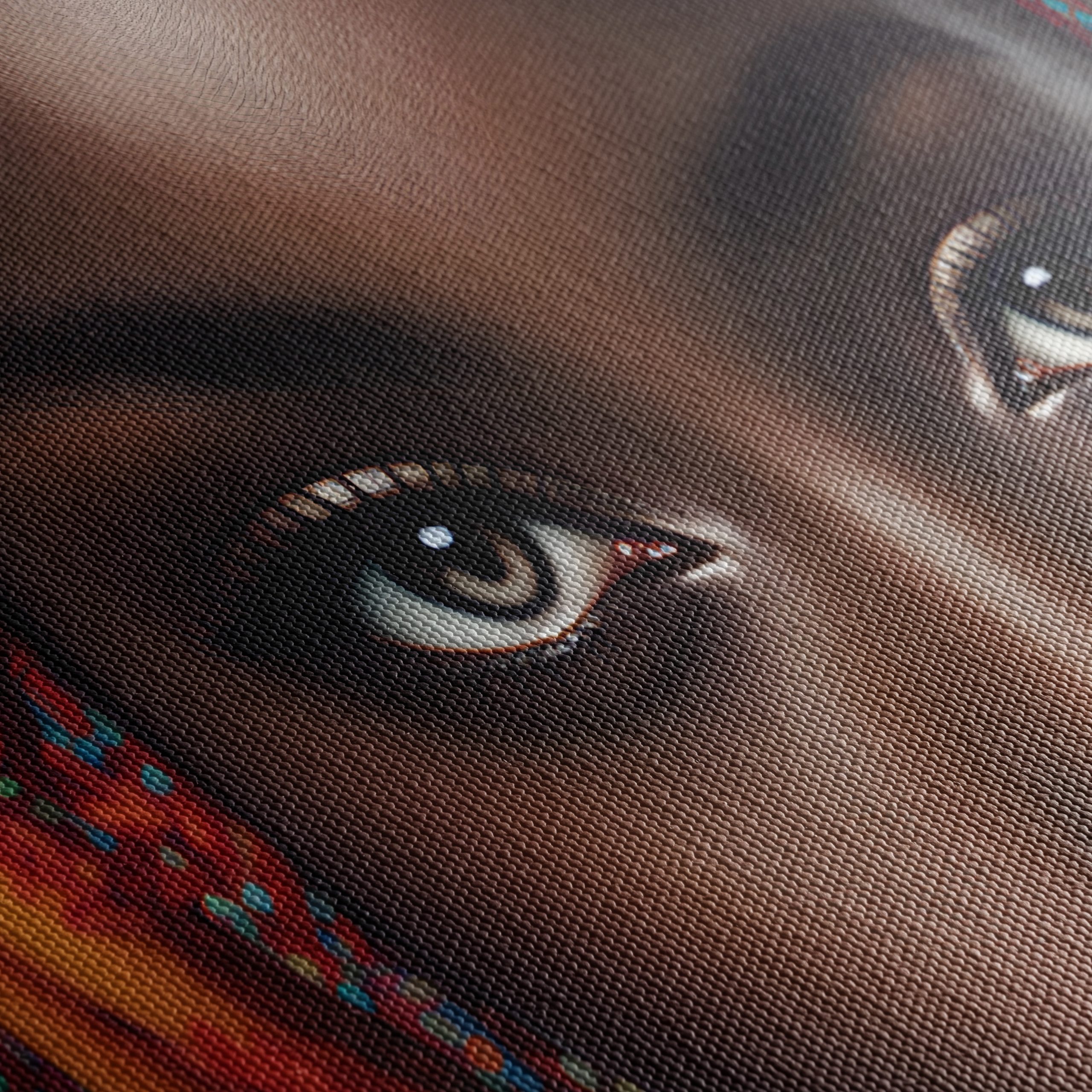Stunning Cultural Portrait with Colorful Headwrap - Image 5