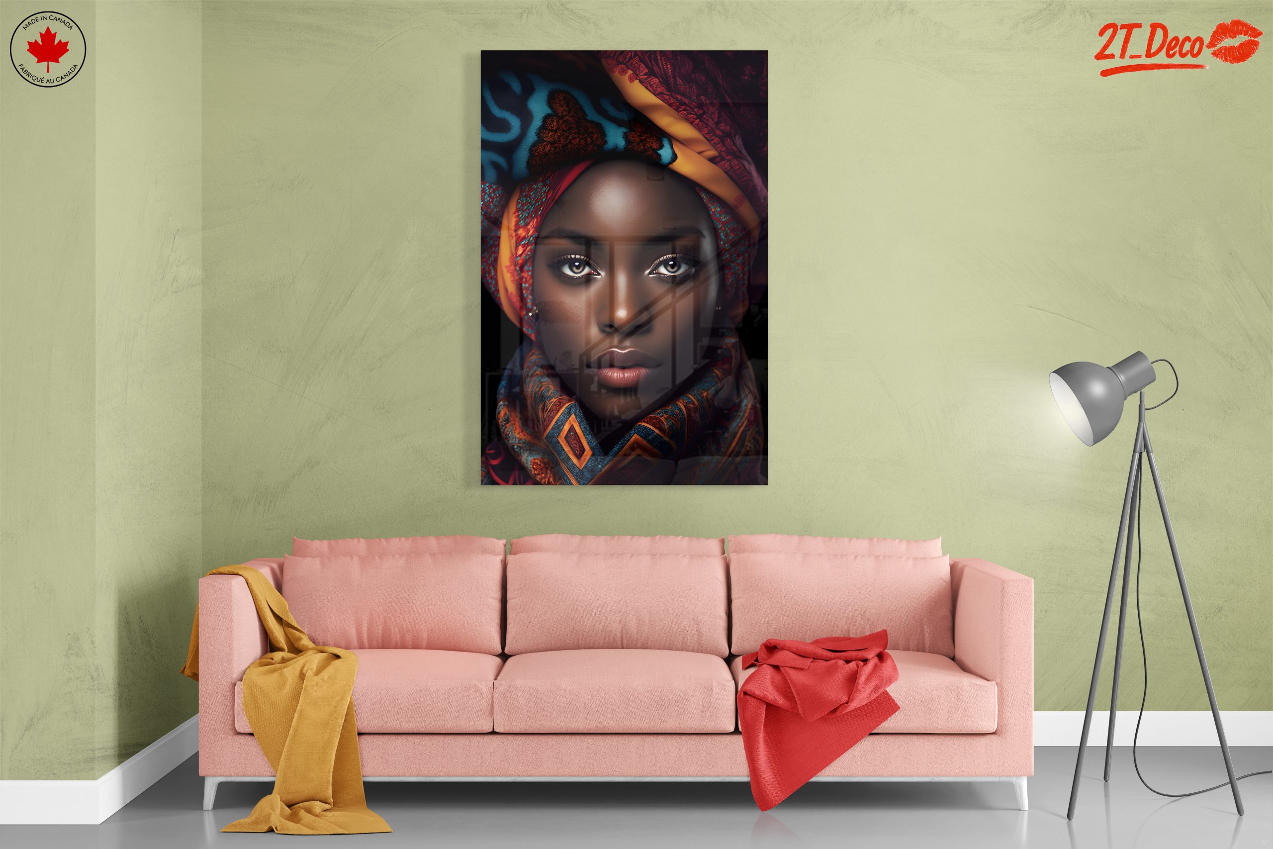 Stunning Cultural Portrait with Colorful Headwrap - Image 7