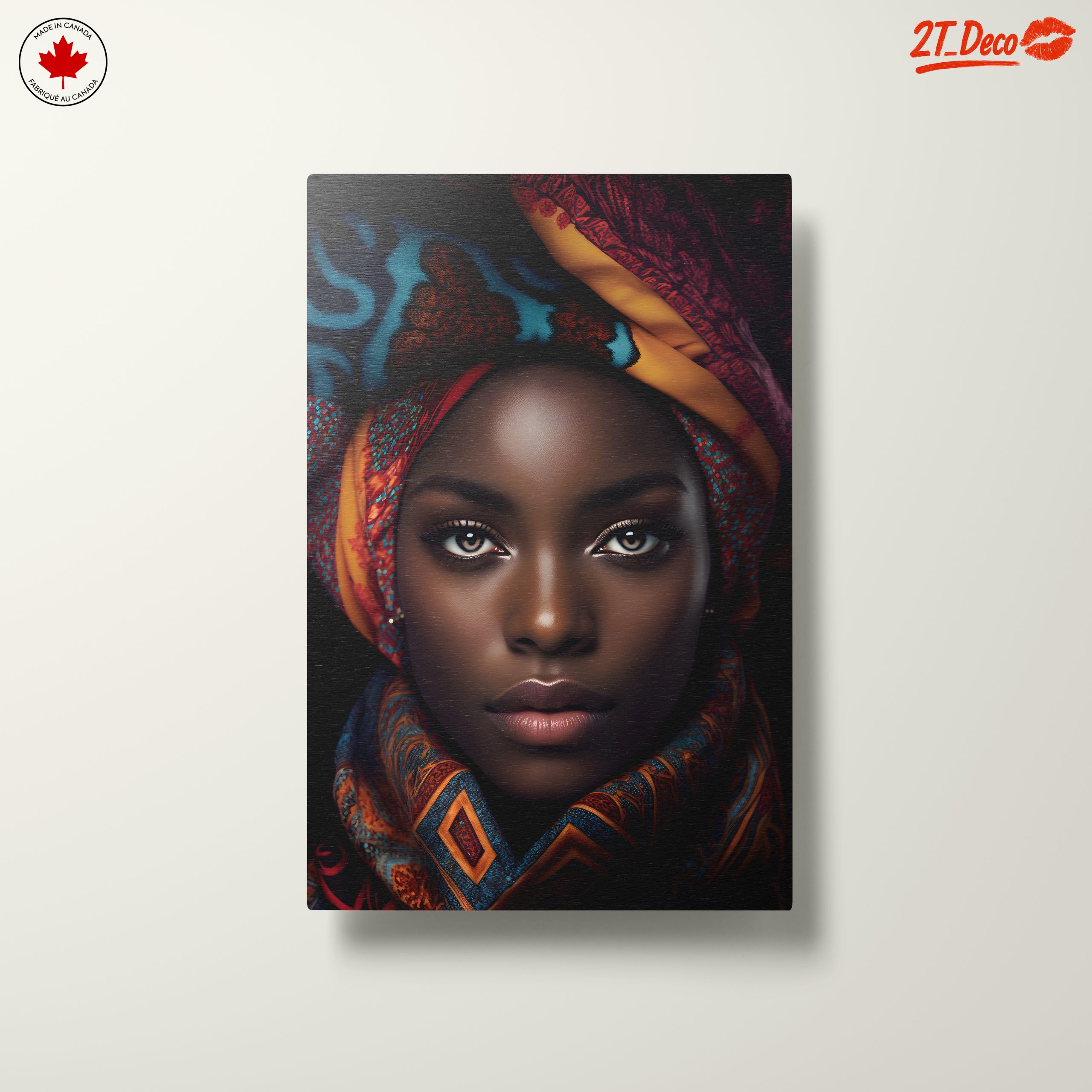 Stunning Cultural Portrait with Colorful Headwrap - Image 10