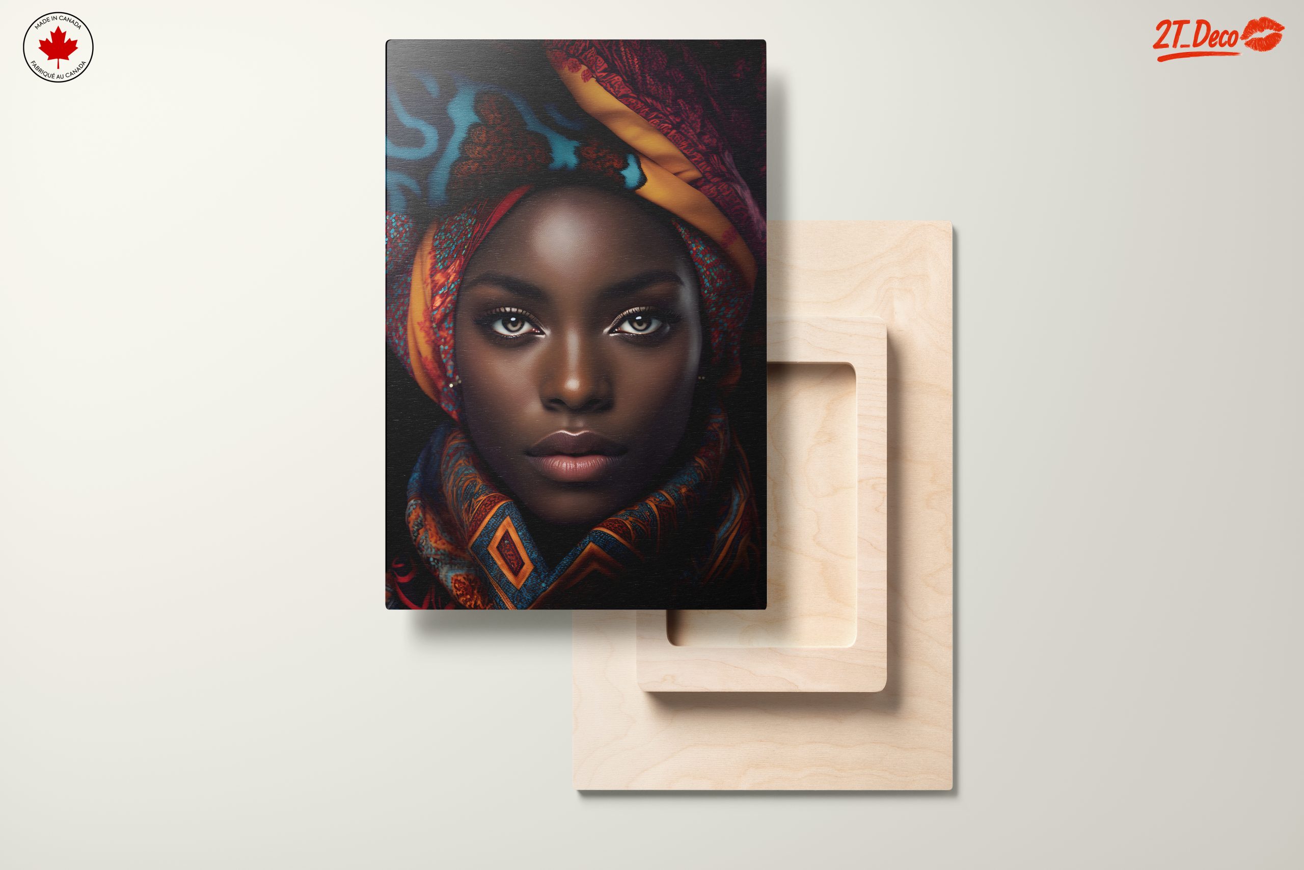 Stunning Cultural Portrait with Colorful Headwrap - Image 11