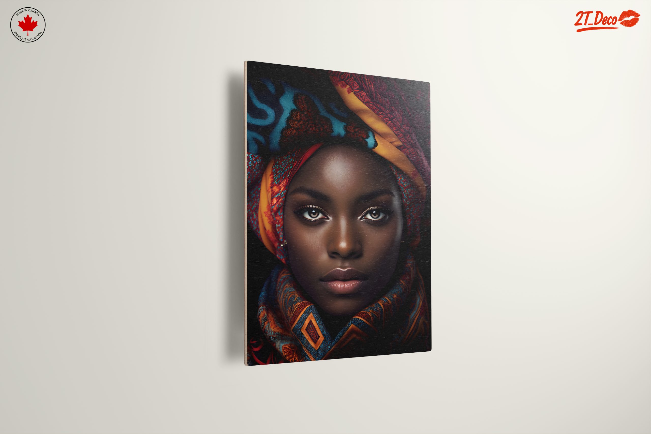 Stunning Cultural Portrait with Colorful Headwrap - Image 13