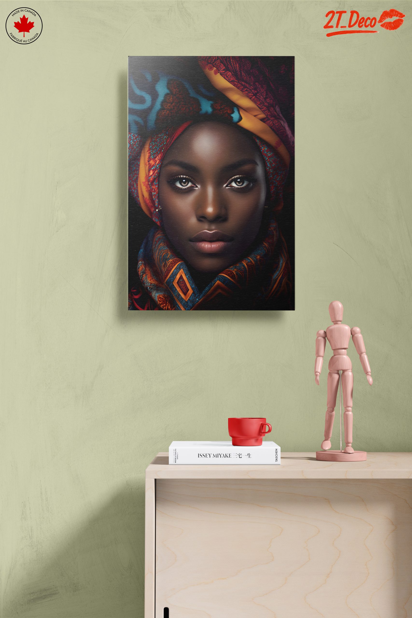 Stunning Cultural Portrait with Colorful Headwrap - Image 14
