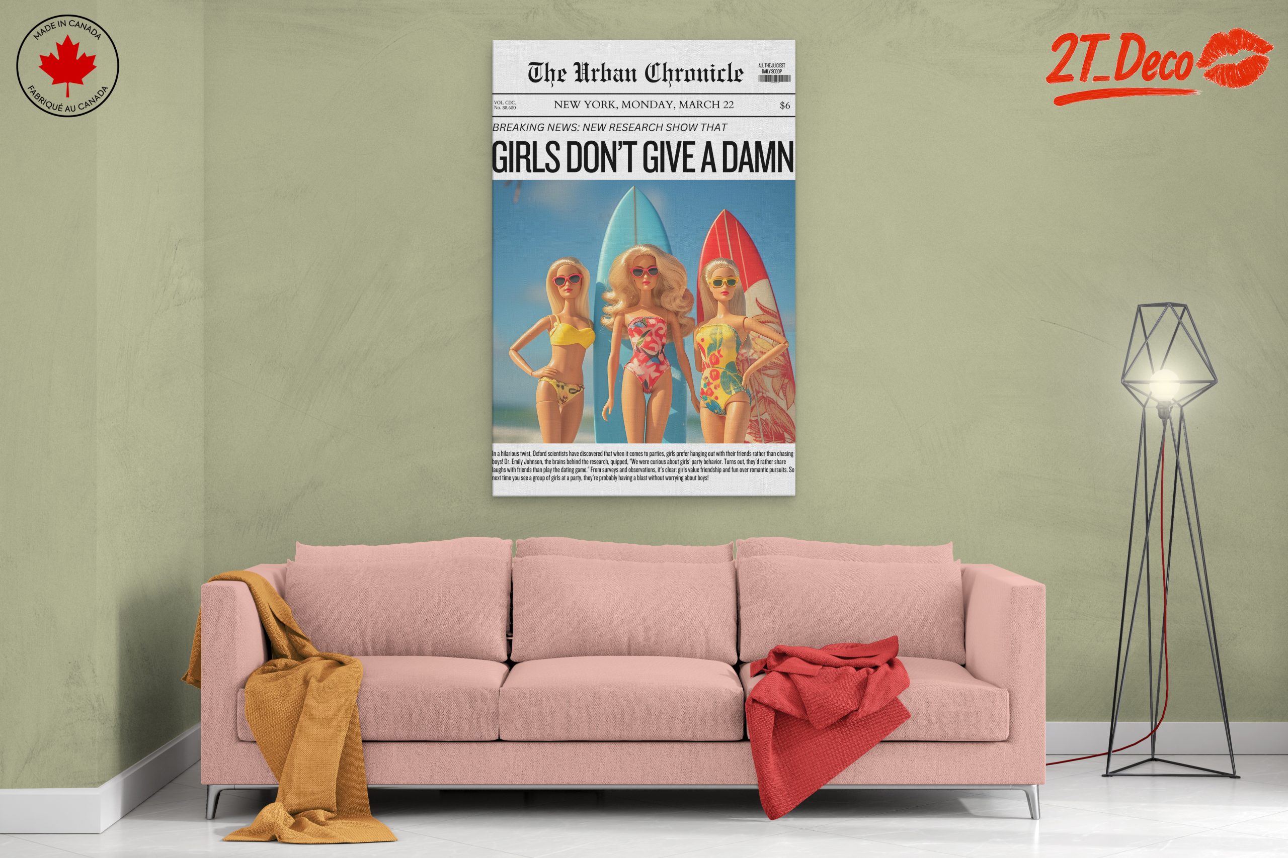 Girls Don’t Give a Damn - Playful Graphic Art - Image 2