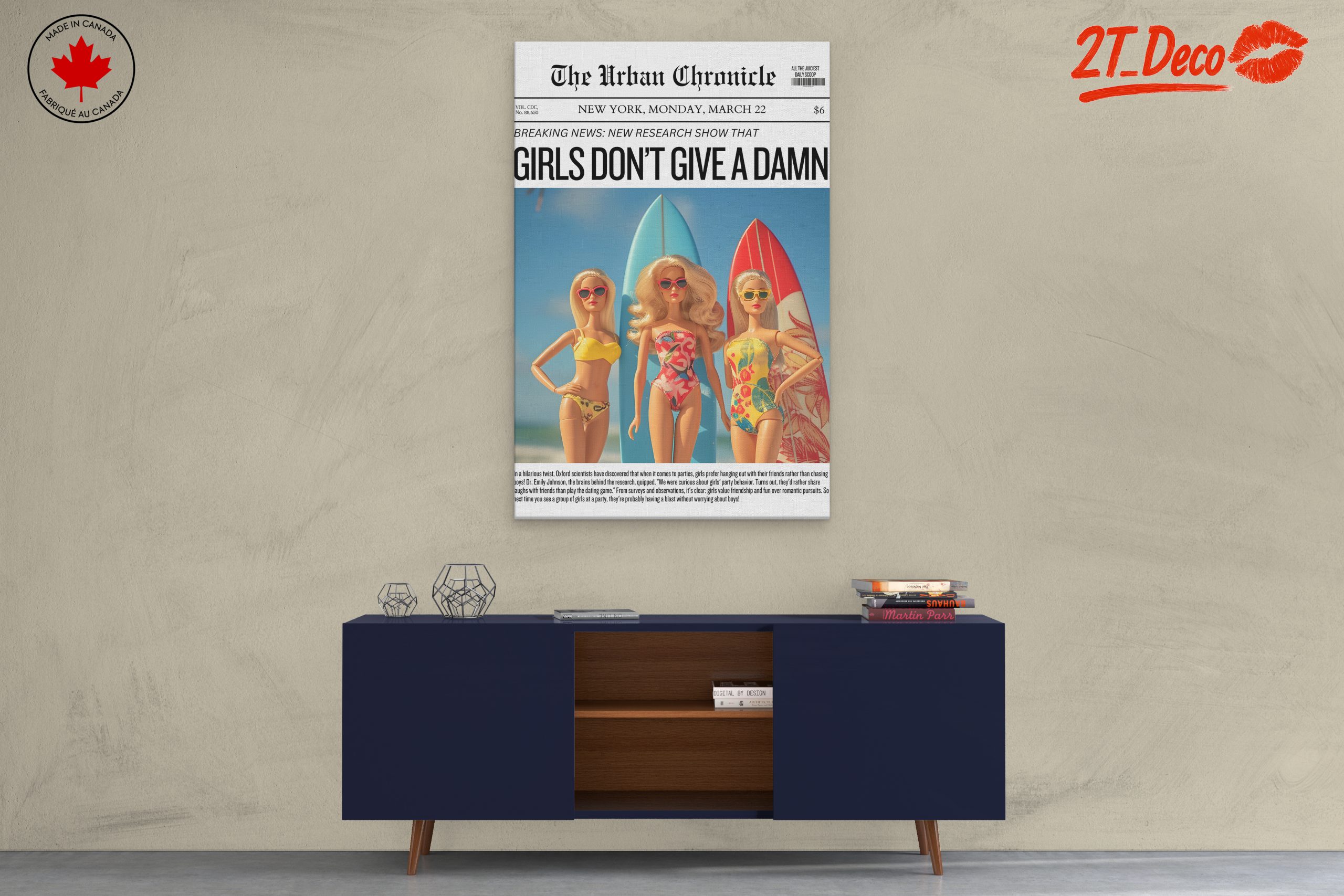 Girls Don’t Give a Damn - Playful Graphic Art - Image 3