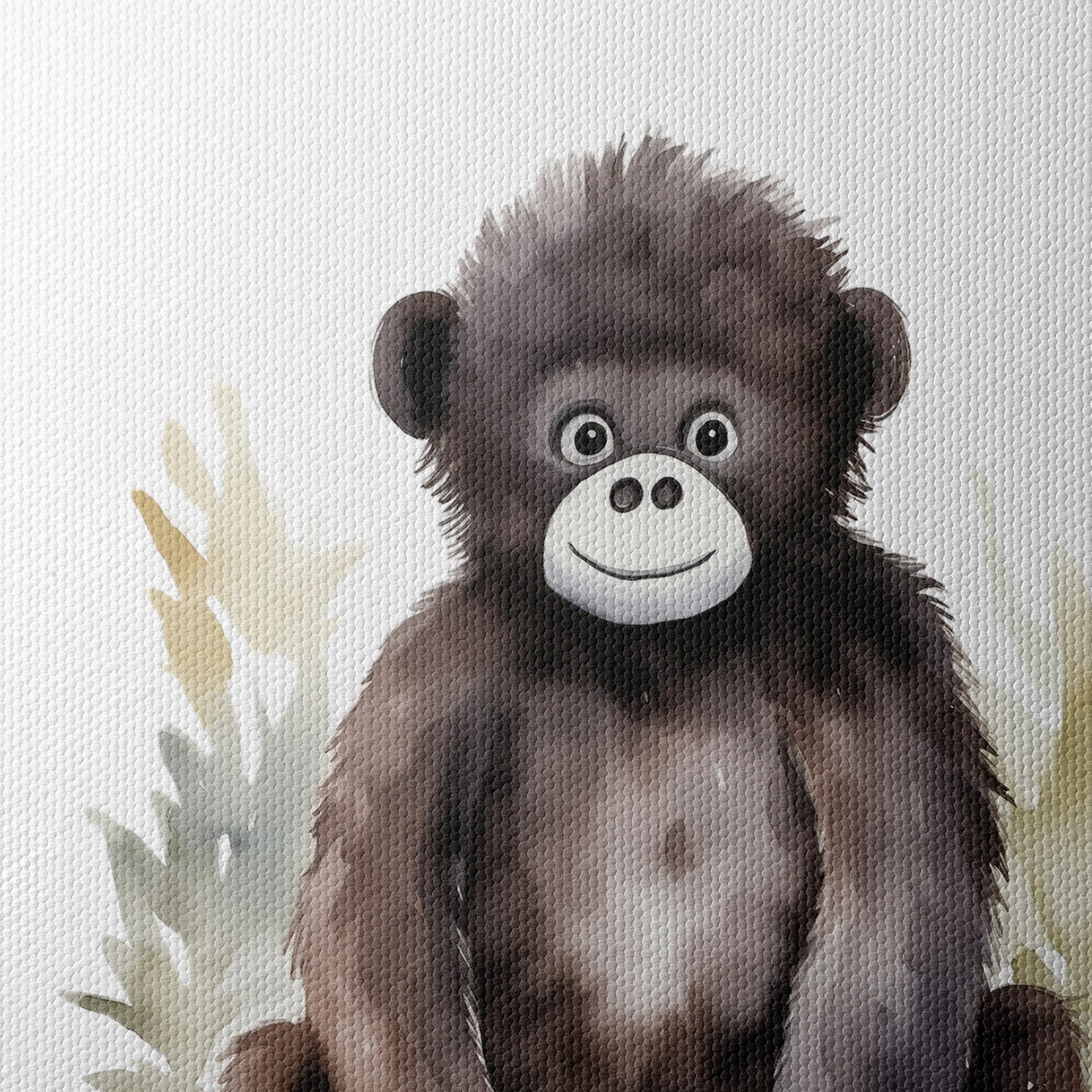 Adorable Gorilla Watercolor Art - Image 4
