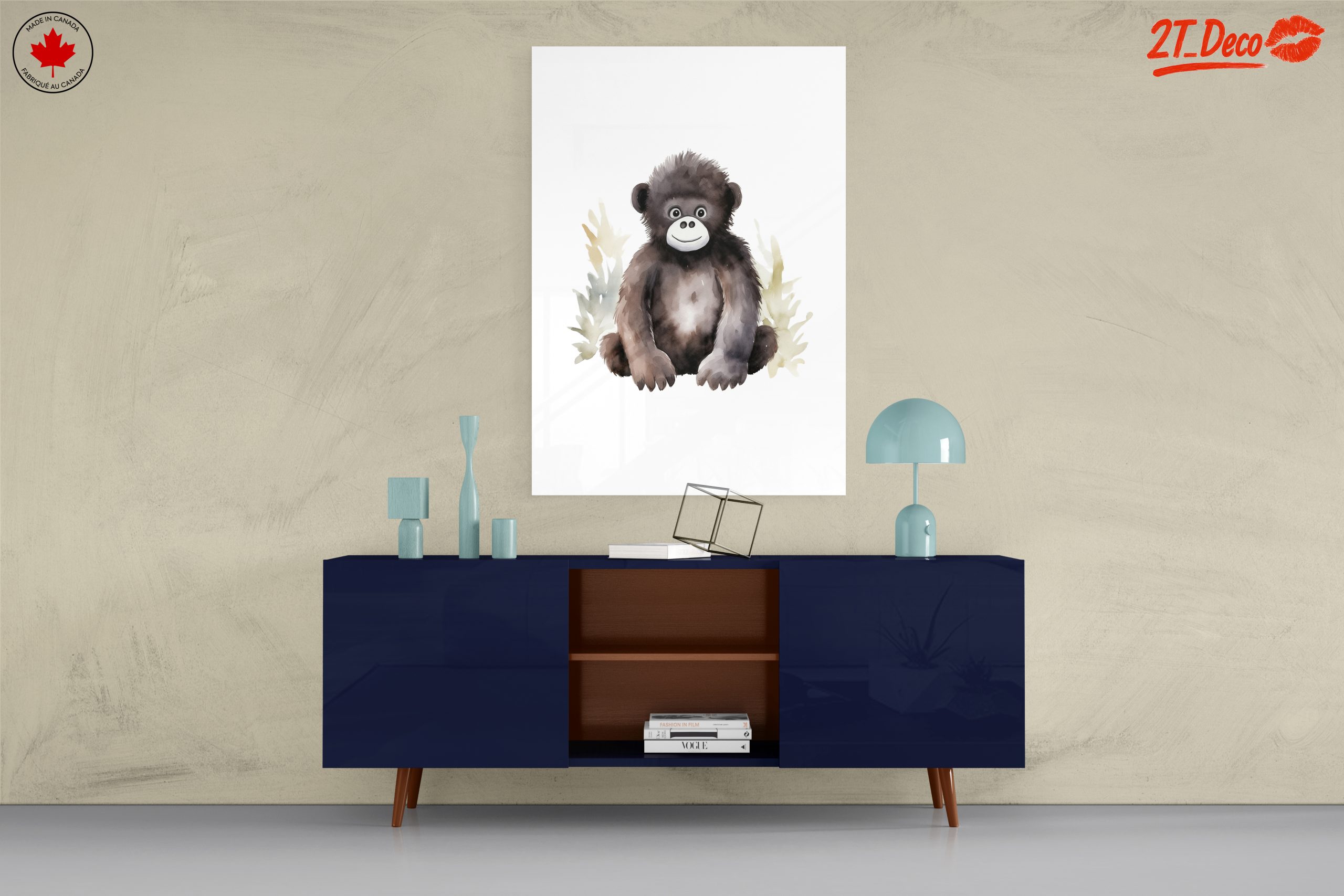 Adorable Gorilla Watercolor Art - Image 8
