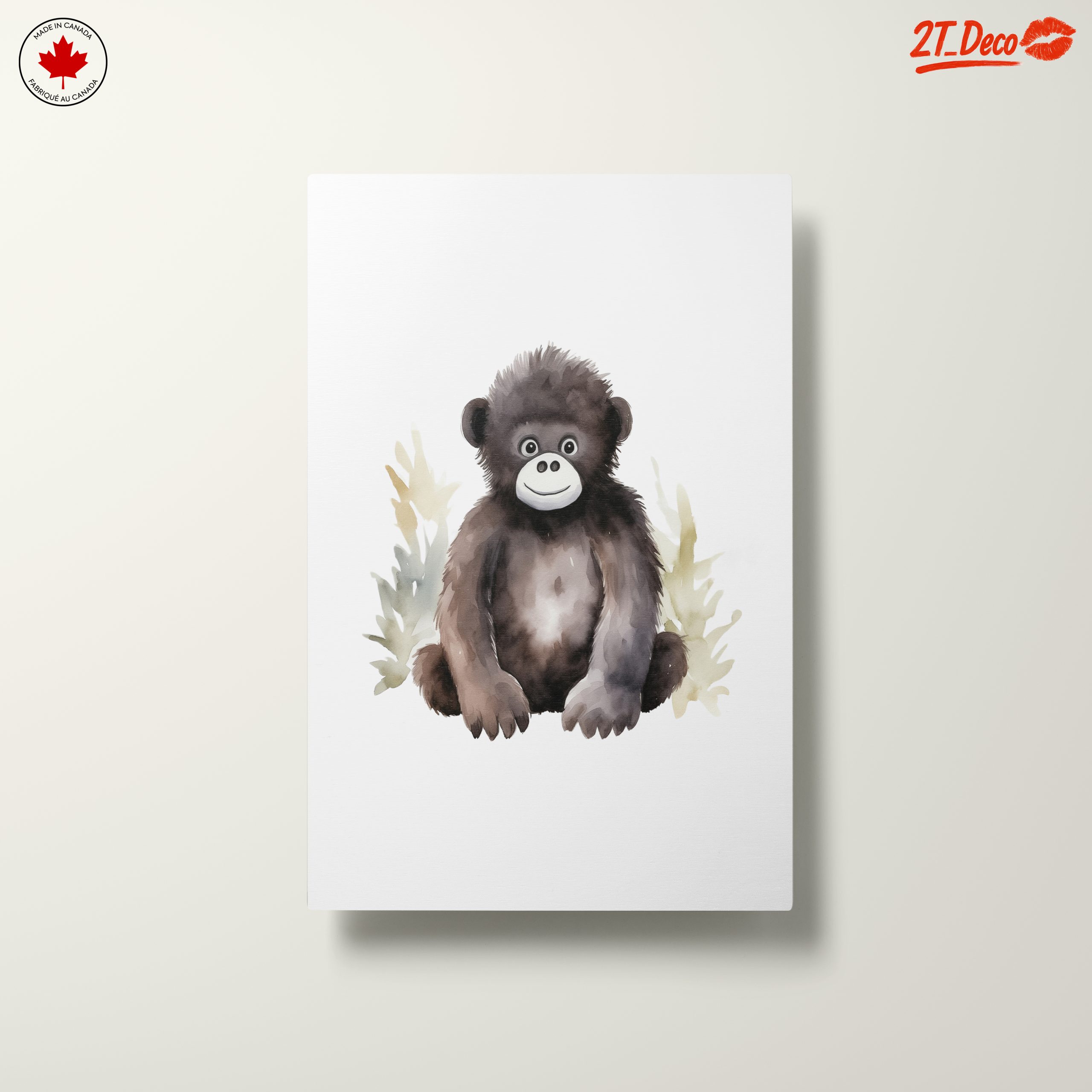 Adorable Gorilla Watercolor Art - Image 10