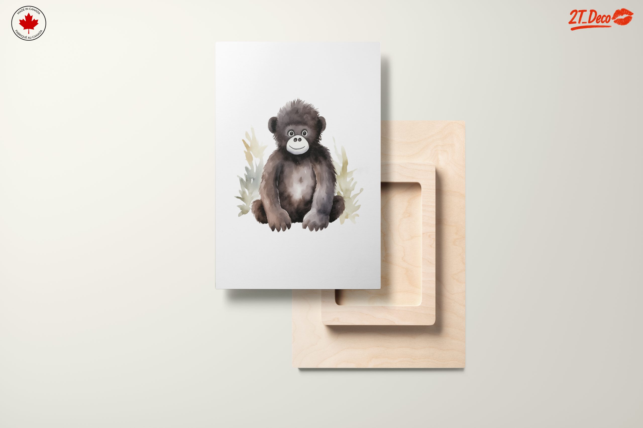 Adorable Gorilla Watercolor Art - Image 11