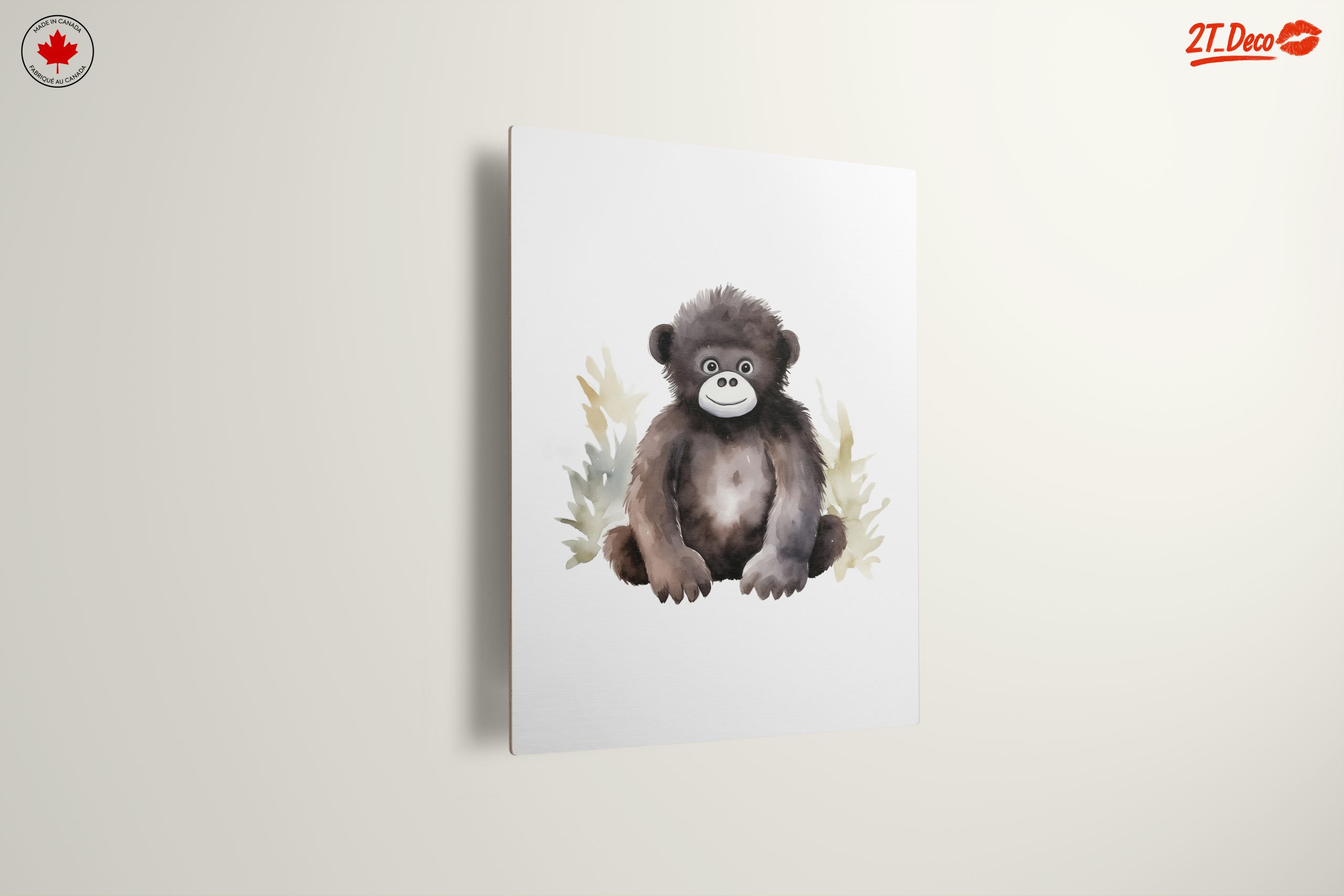 Adorable Gorilla Watercolor Art - Image 13