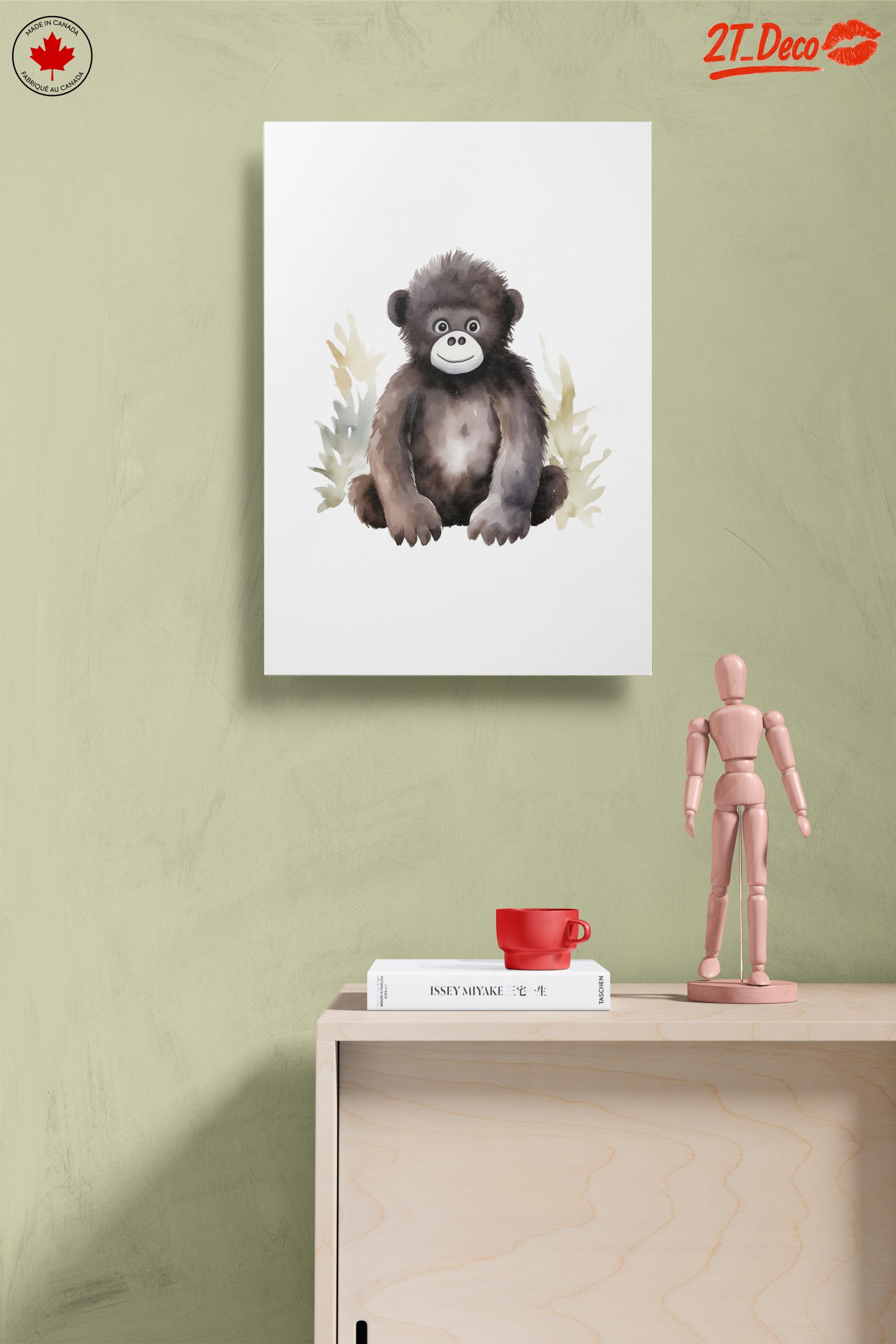 Adorable Gorilla Watercolor Art - Image 14