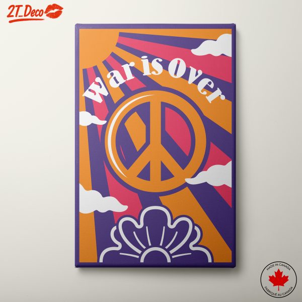 Colorful Peace Sign Artwork with Bold Typography
