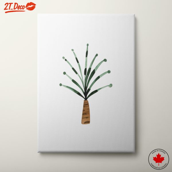 Stylized Botanical Art of a Unique Plant