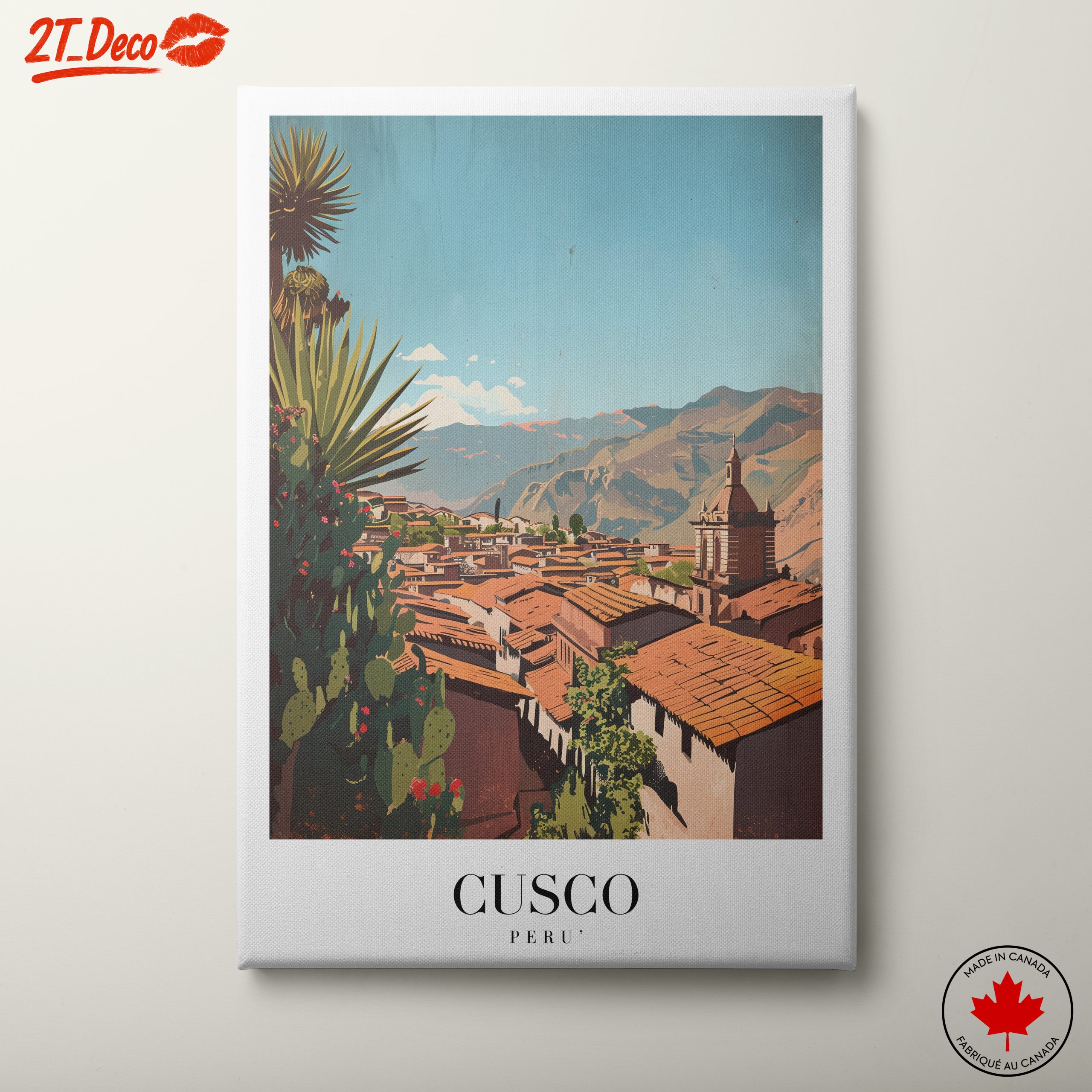 Contemporary Cusco Cityscape Artwork