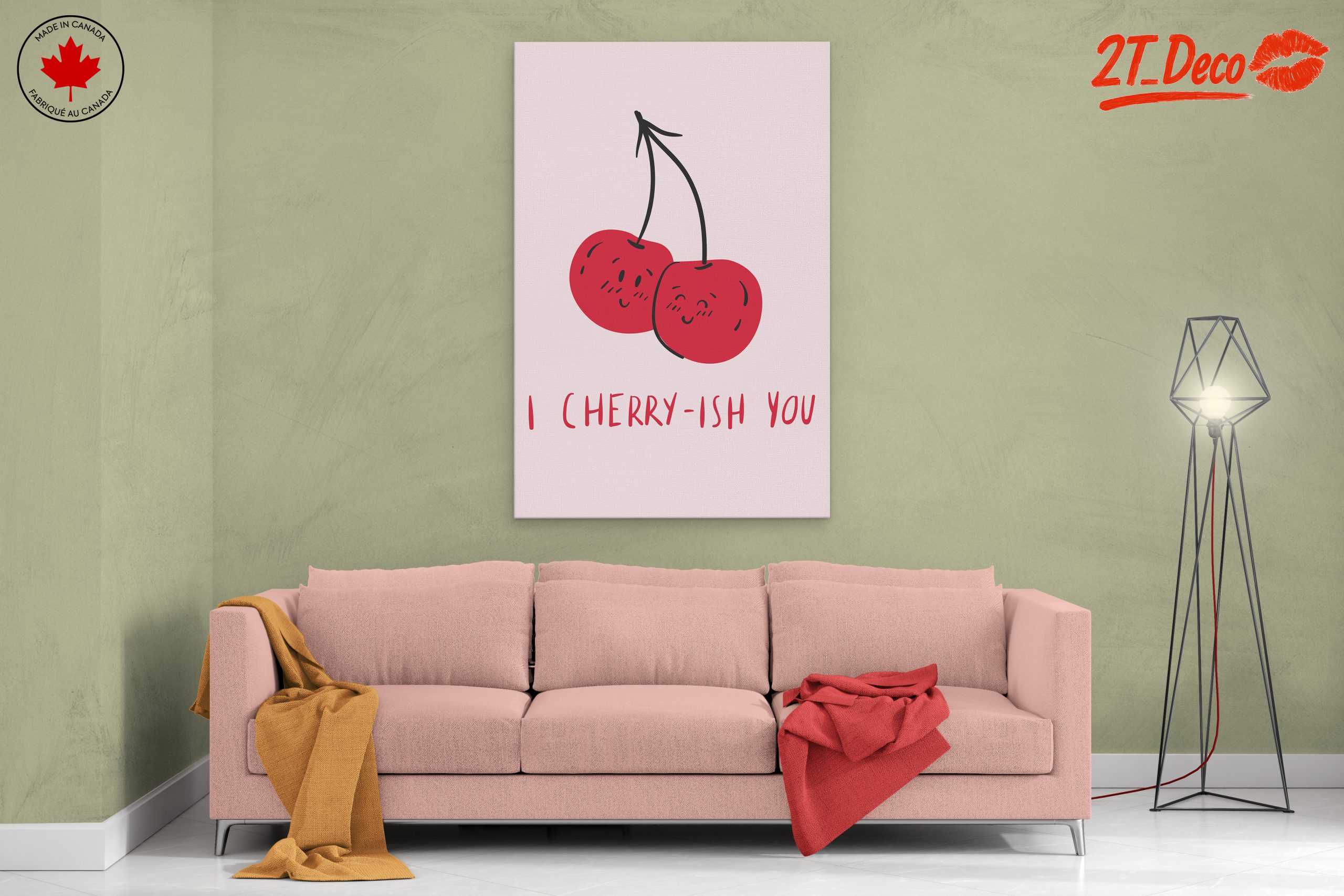 Cute Cherry Illustration with Playful Expression - Image 2