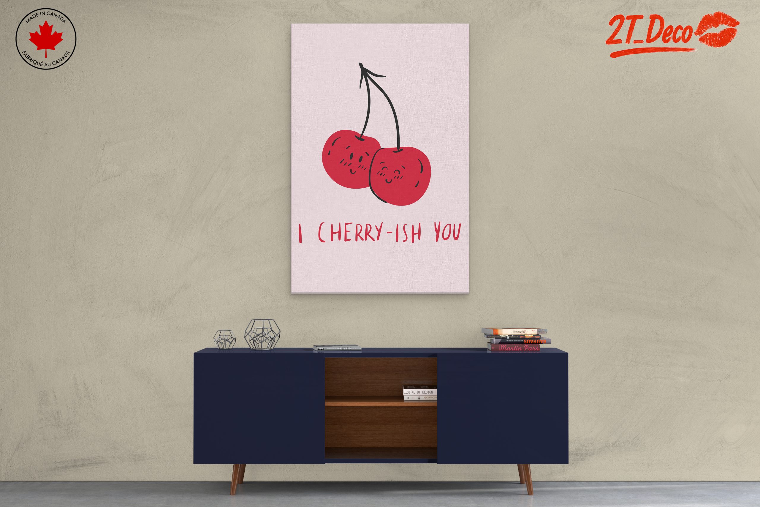 Cute Cherry Illustration with Playful Expression - Image 3