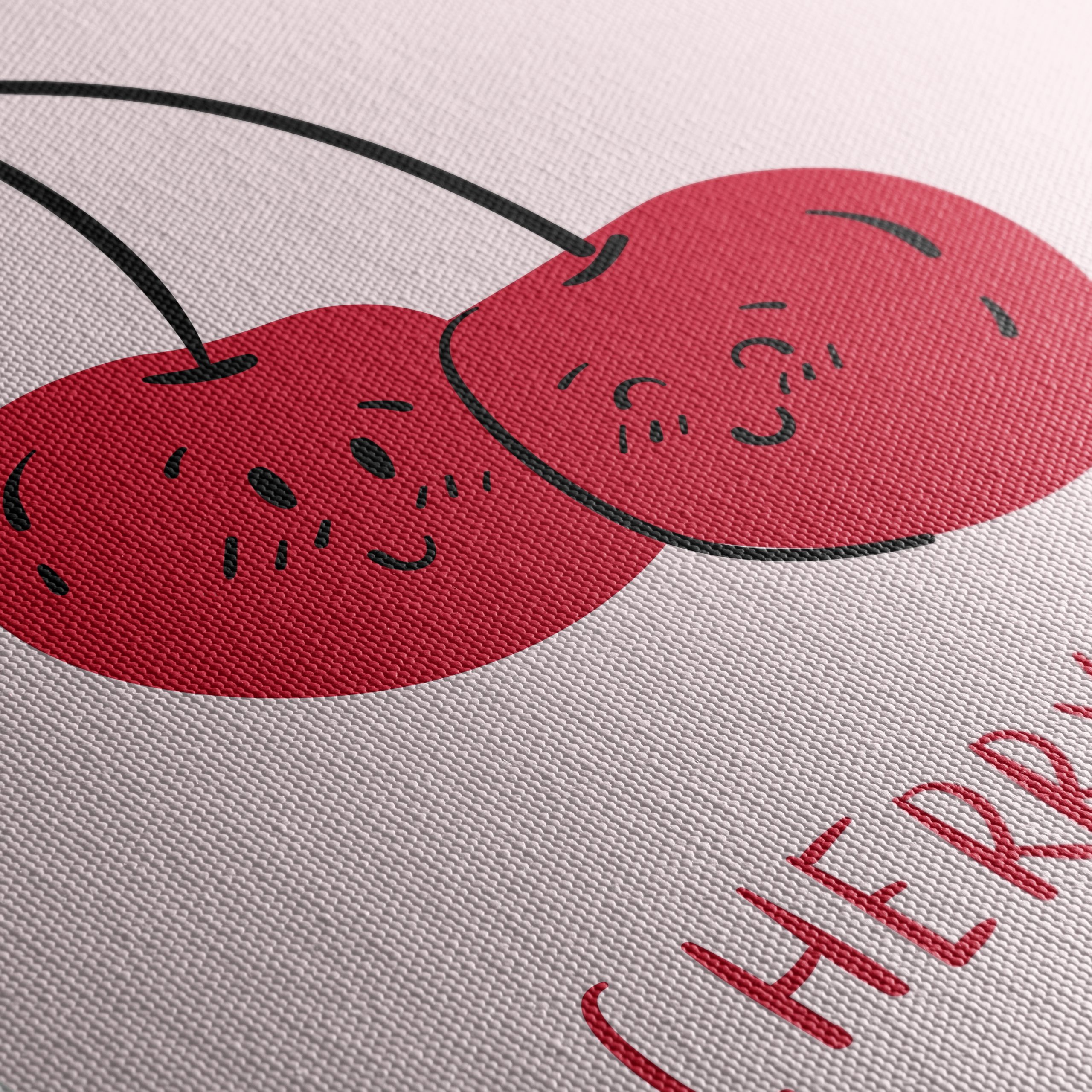 Cute Cherry Illustration with Playful Expression - Image 5