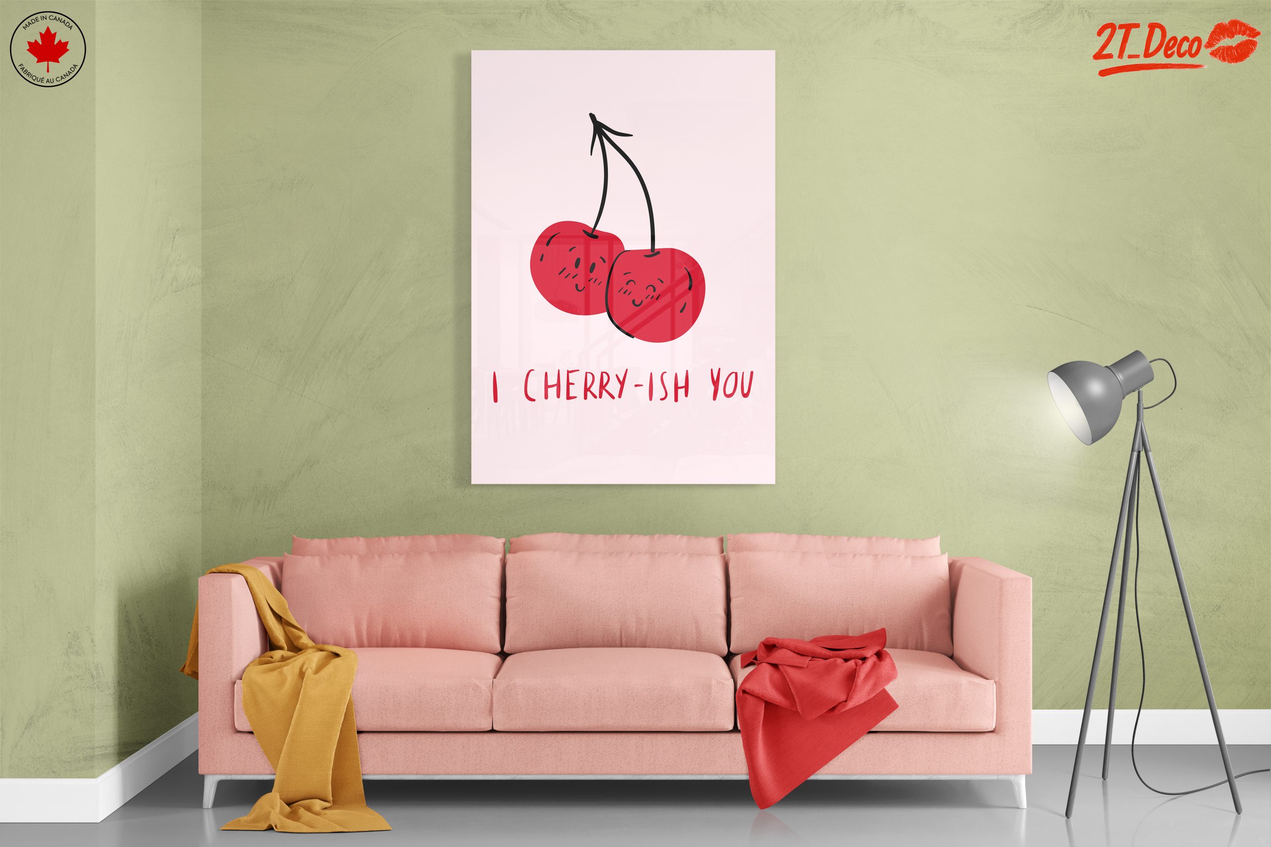 Cute Cherry Illustration with Playful Expression - Image 7