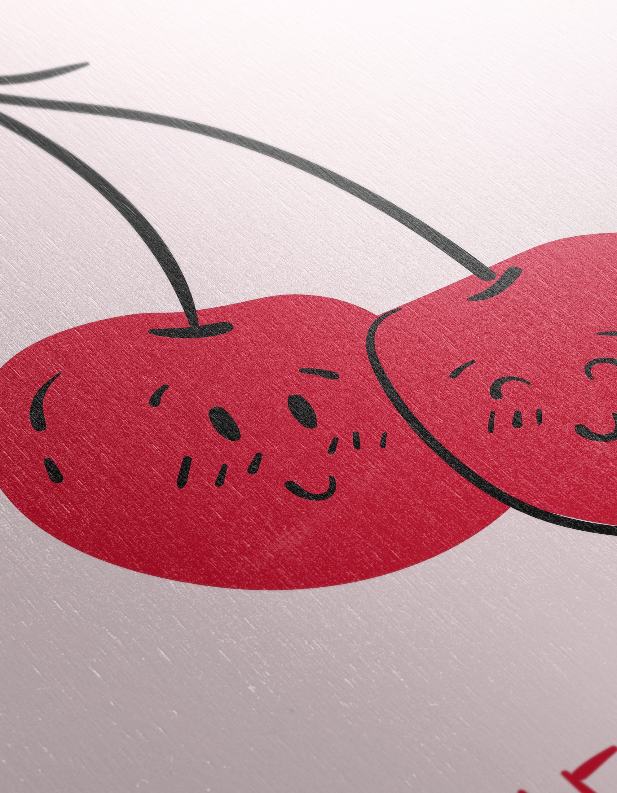 Cute Cherry Illustration with Playful Expression - Image 12