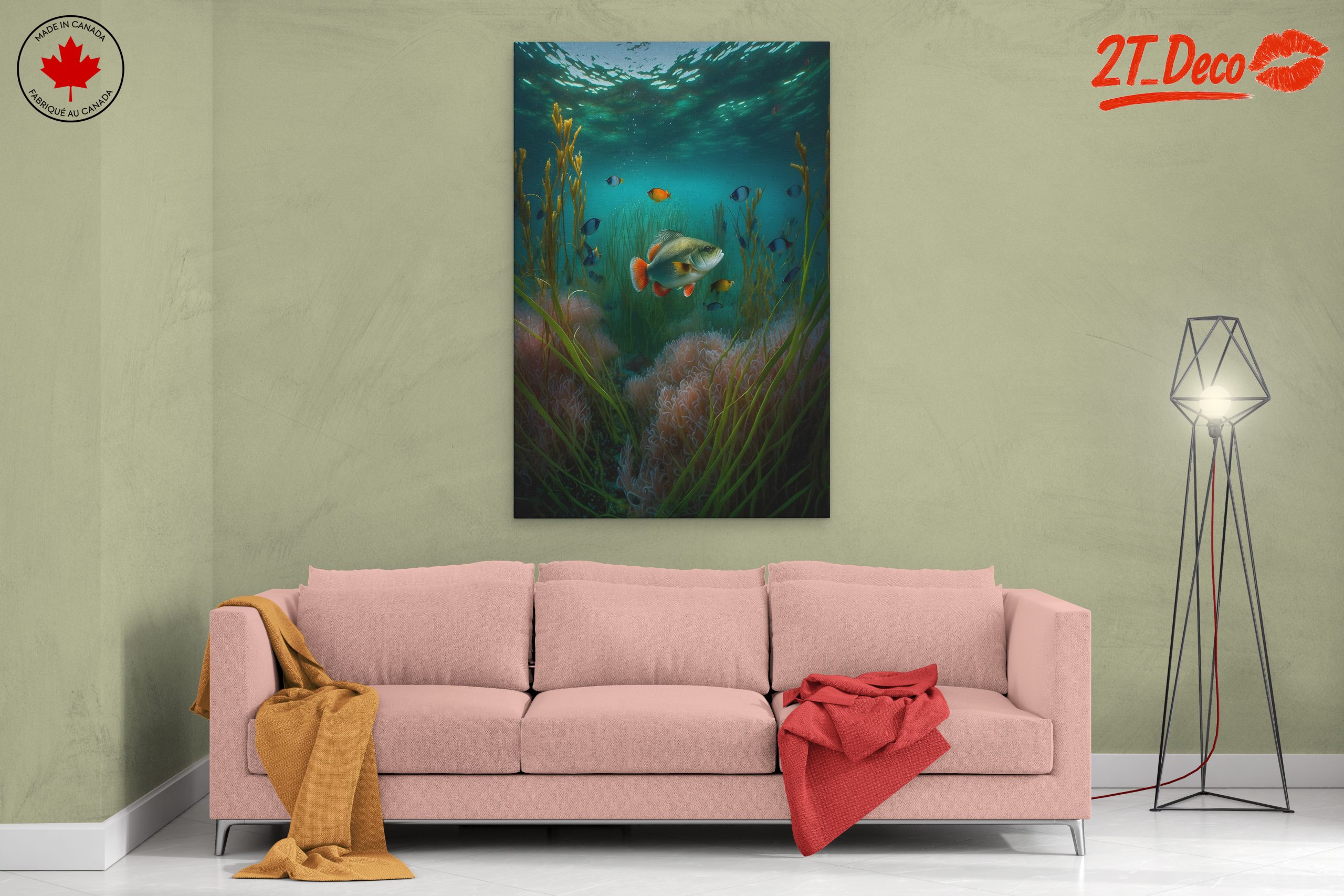 Vibrant Abstract Marine Life Underwater Art - Image 2